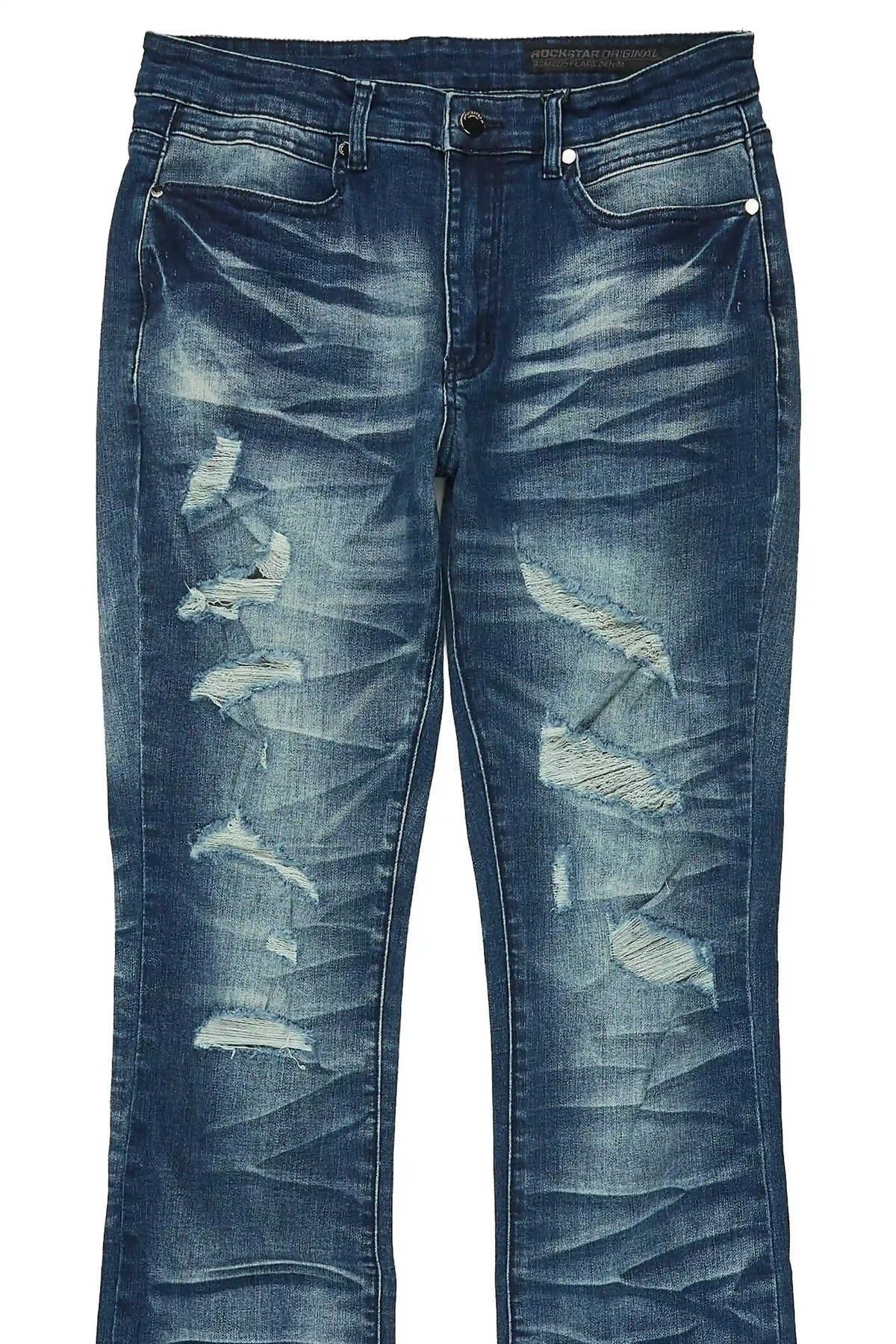 Denning Dark Blue Stacked Jean
