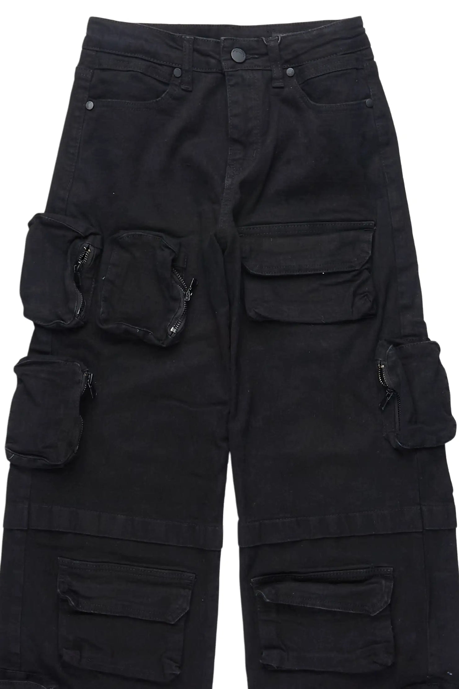Boys Pocketeer Black Baggy Fit Cargo Jean