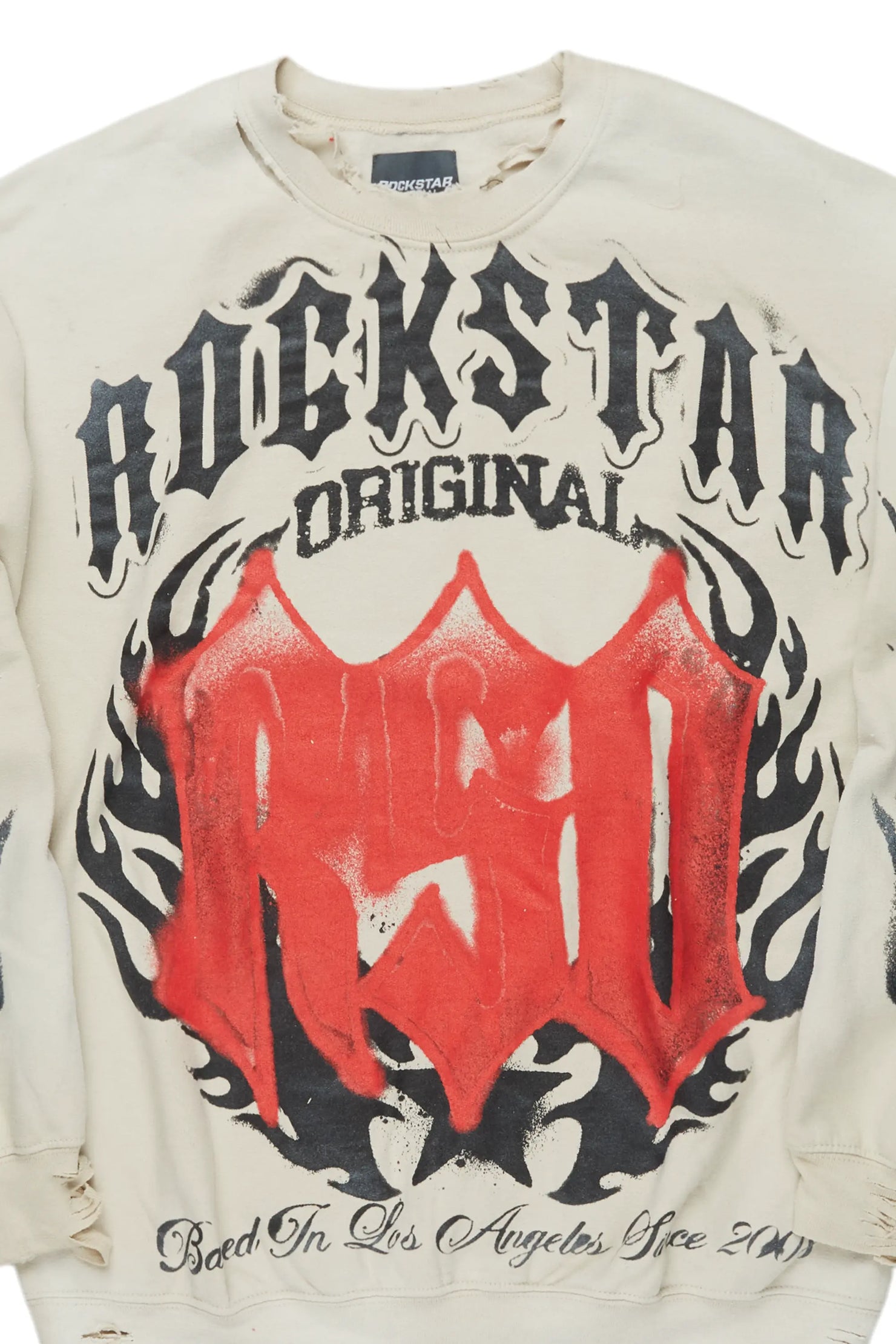 Boaz Beige Graphic Crewneck