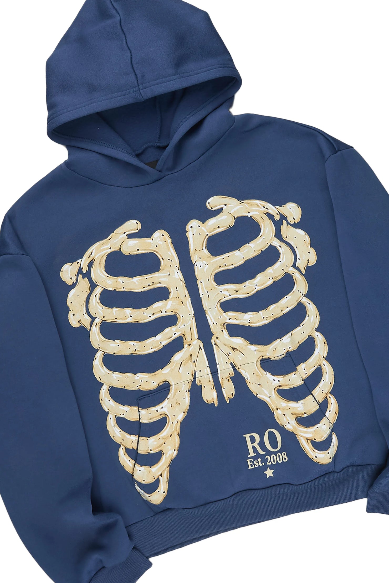 Boys Misrev Toddler Navy/Beige Stacked Hoodie Track Set