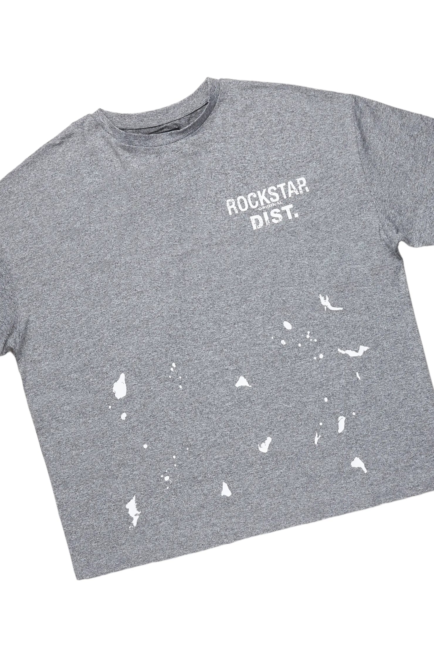 Living For It Heather Grey Bike Short Set