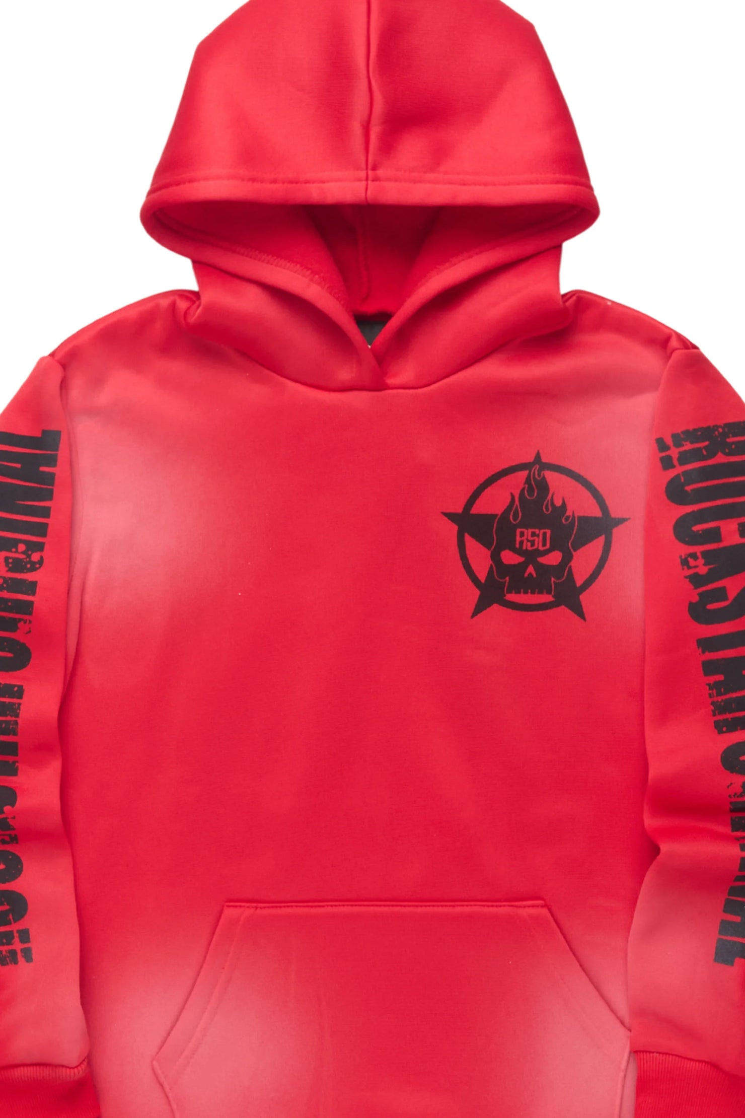 Boys Keve Red Graphic Hoodie