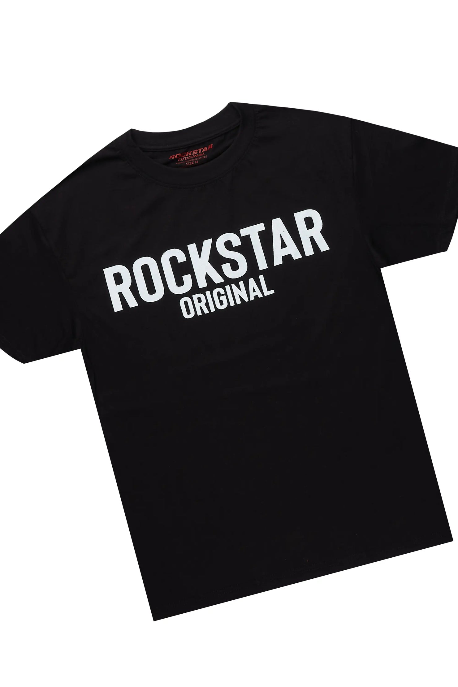 Sana Black T-Shirt/Stacked Track Pant Set