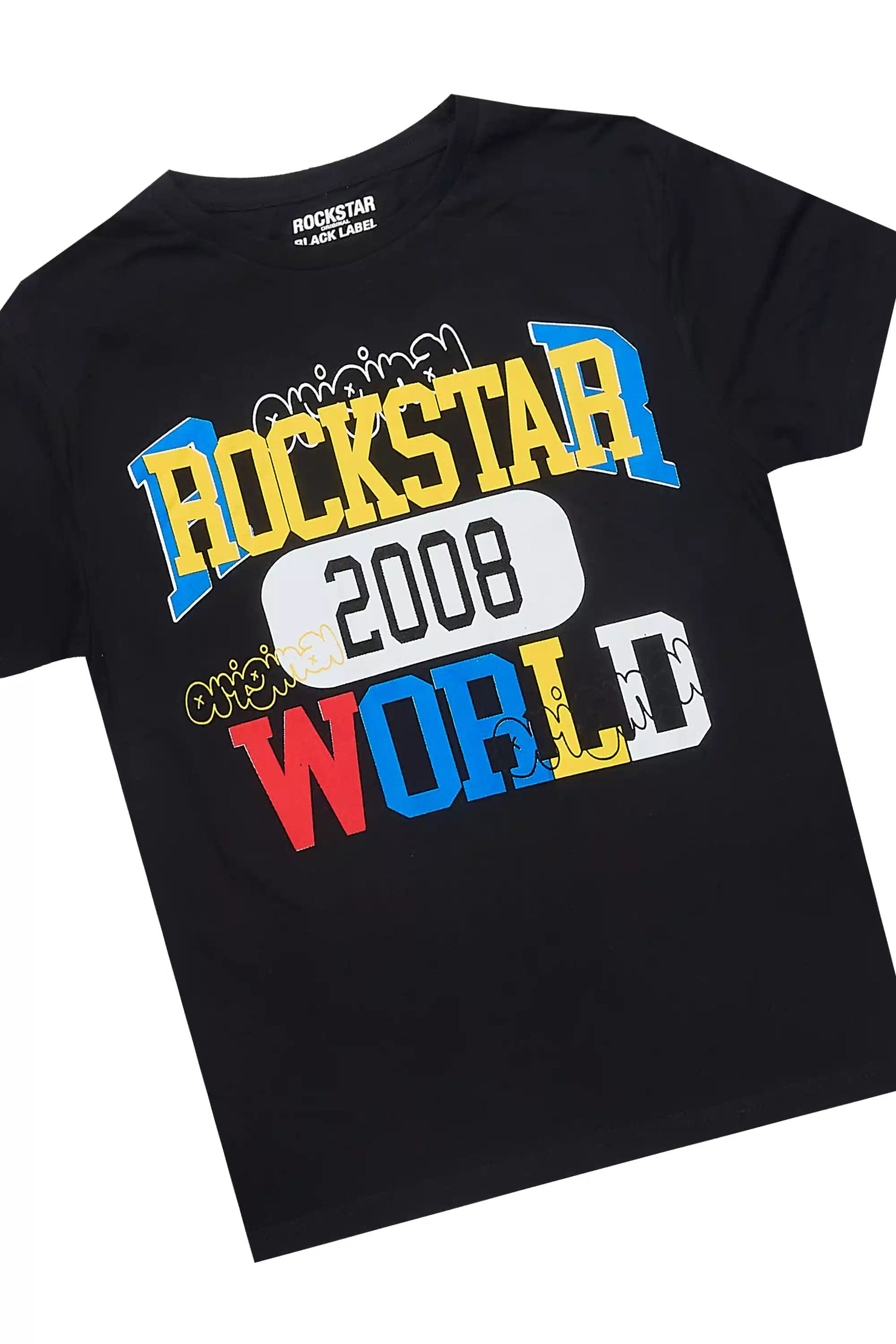 Boys Daria Black/Blue T-Shirt/Denim Short Set