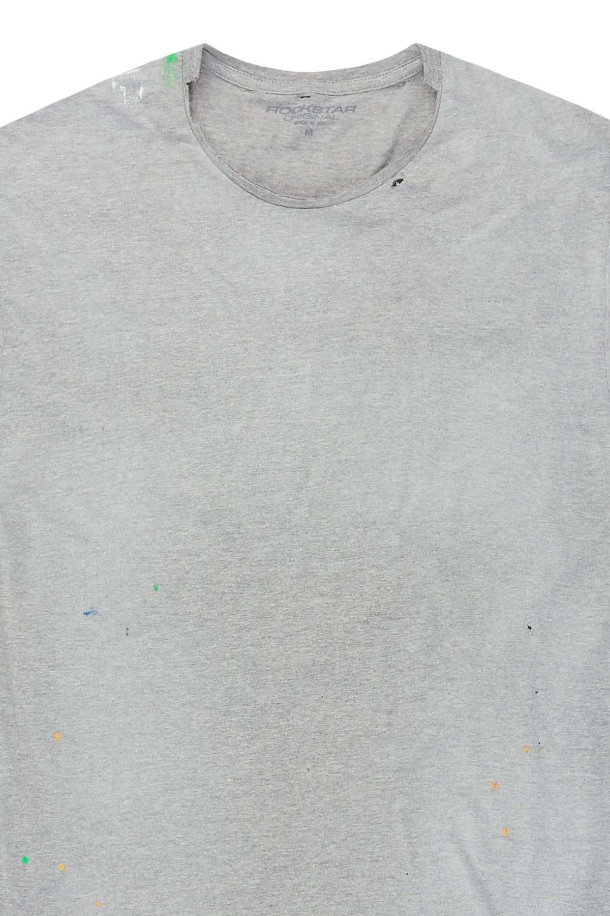 Lazzo Heather Grey Distressed T-Shirt