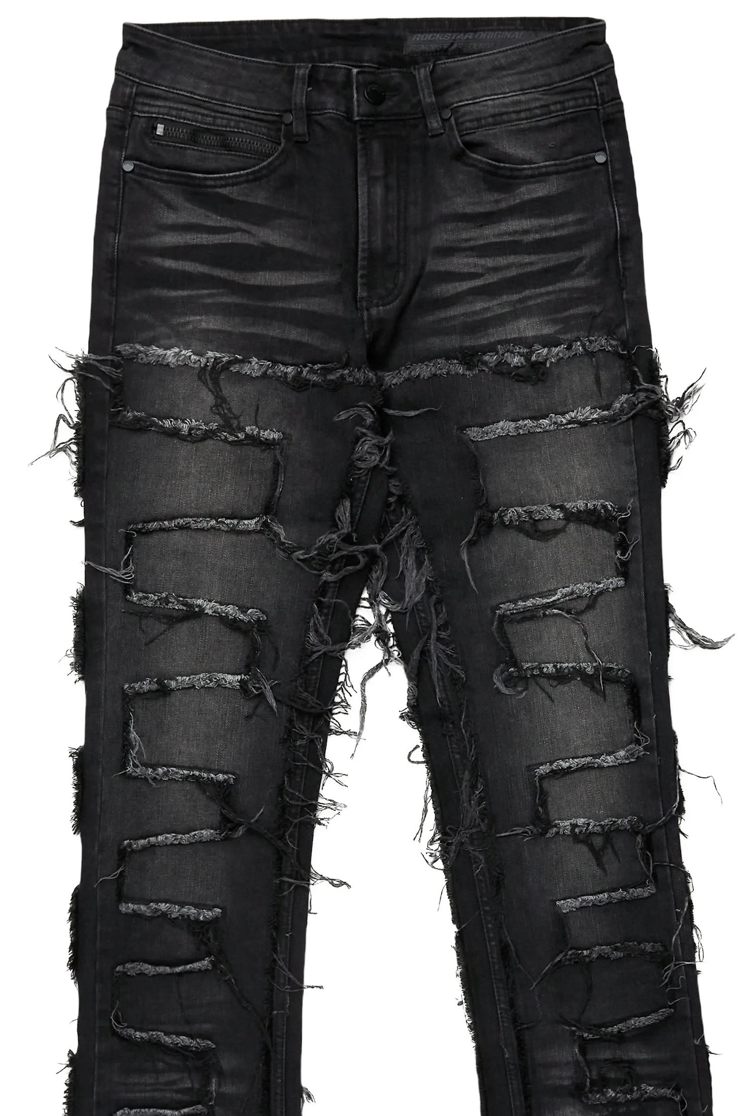 Shake Dark Grey Stacked Flare Jean