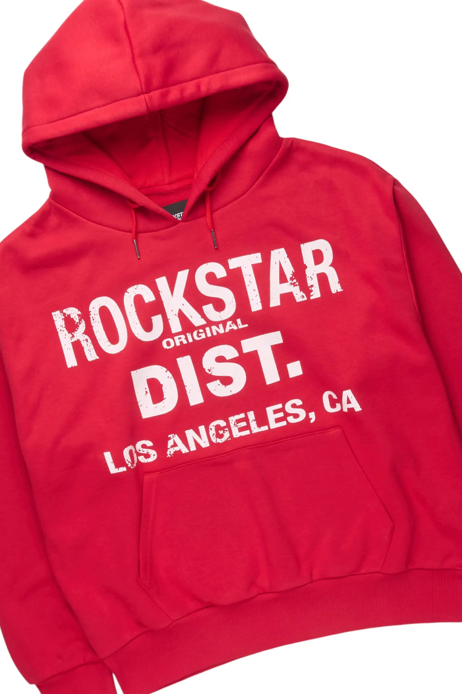 Saxon Red/Blue Hoodie/Stacked Flare Jean Set