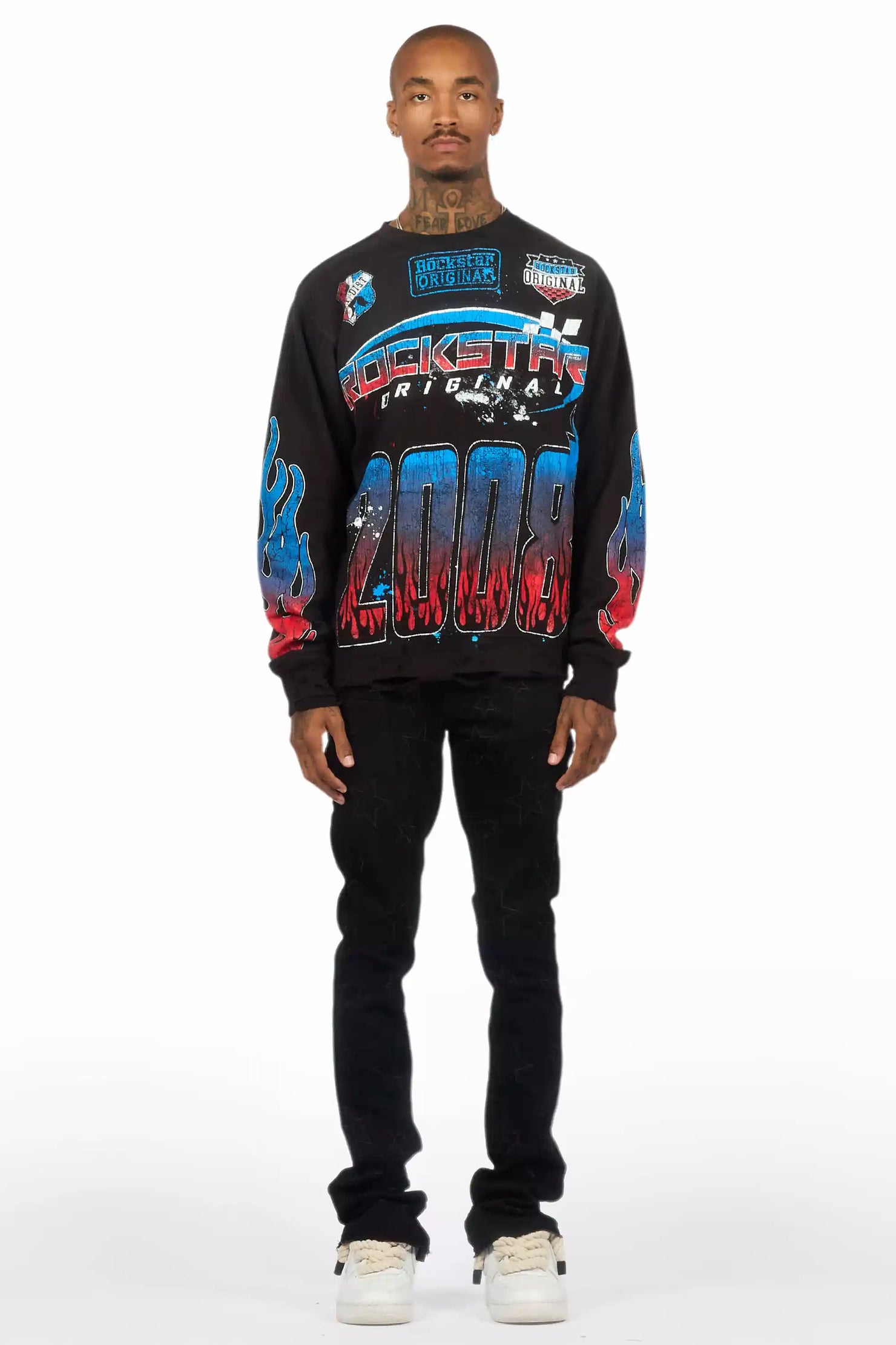 Starship Black Stacked Flare Jean