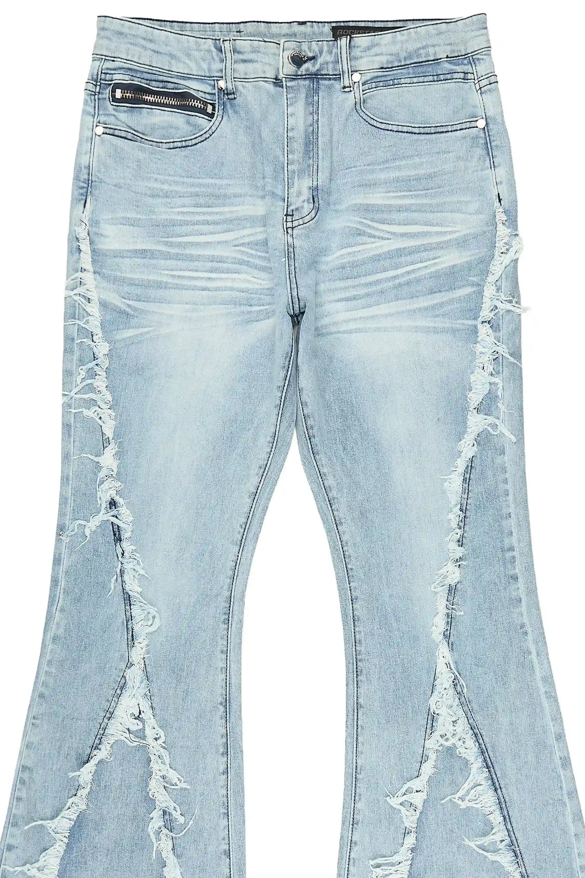 Vane Light Blue Stacked Super Flare Jean