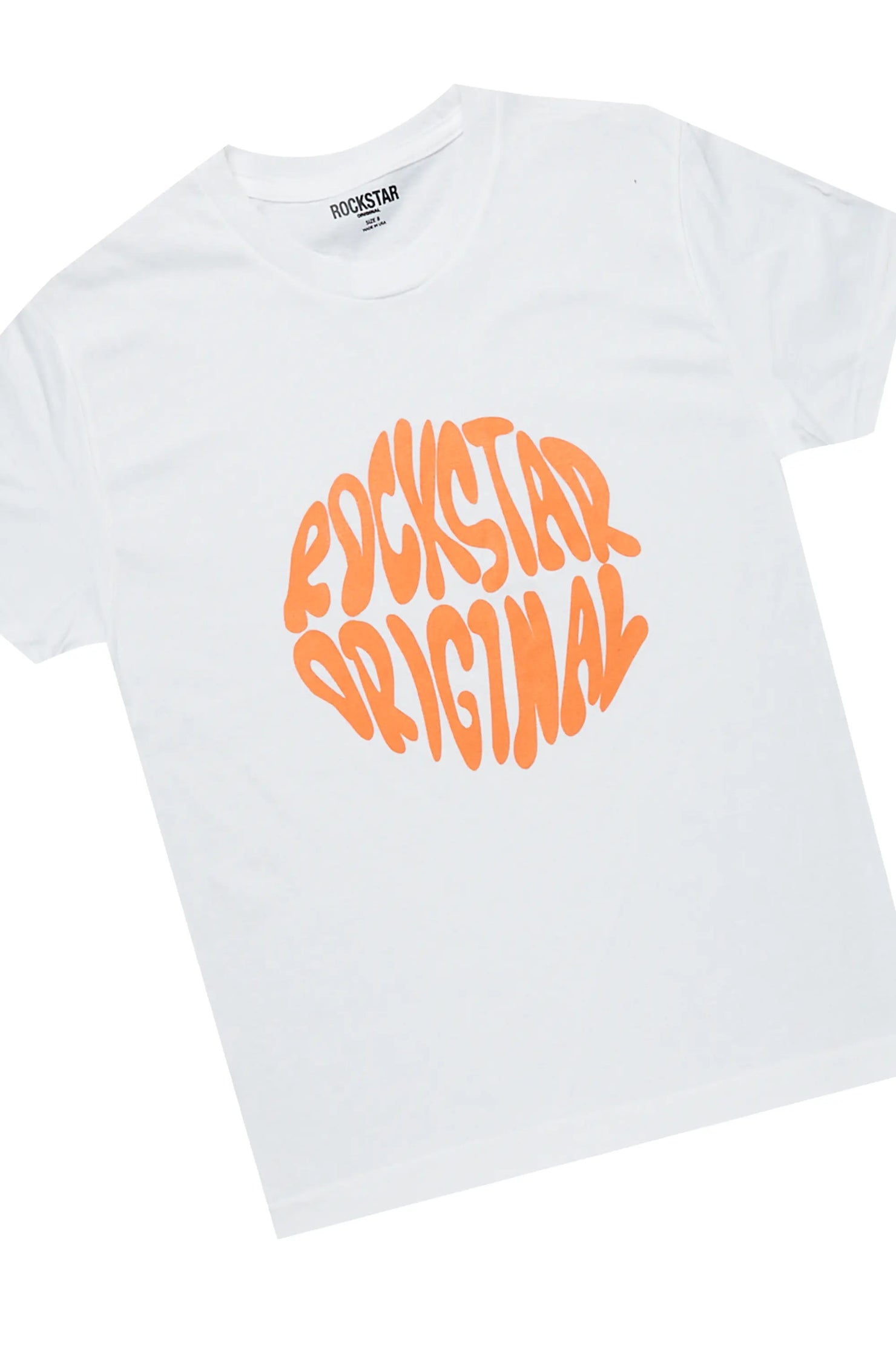 Boys Valor White T-Shirt/Stacked Flare Jean Set