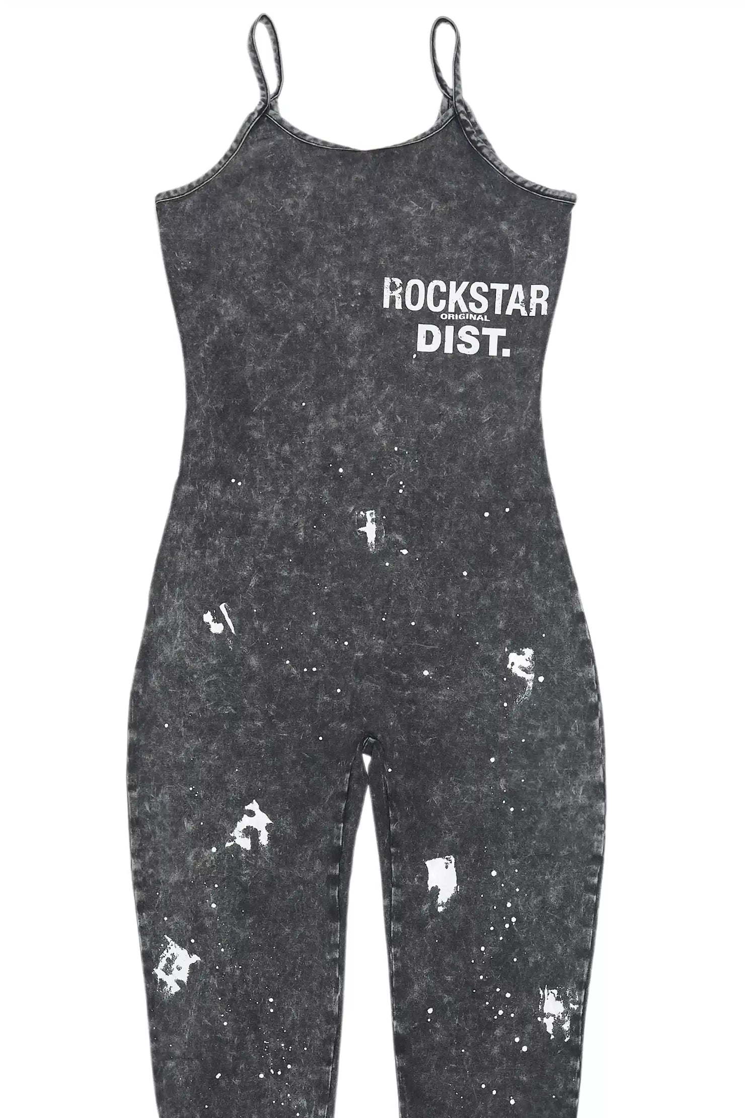 Renae Black Painted Jumpsuit