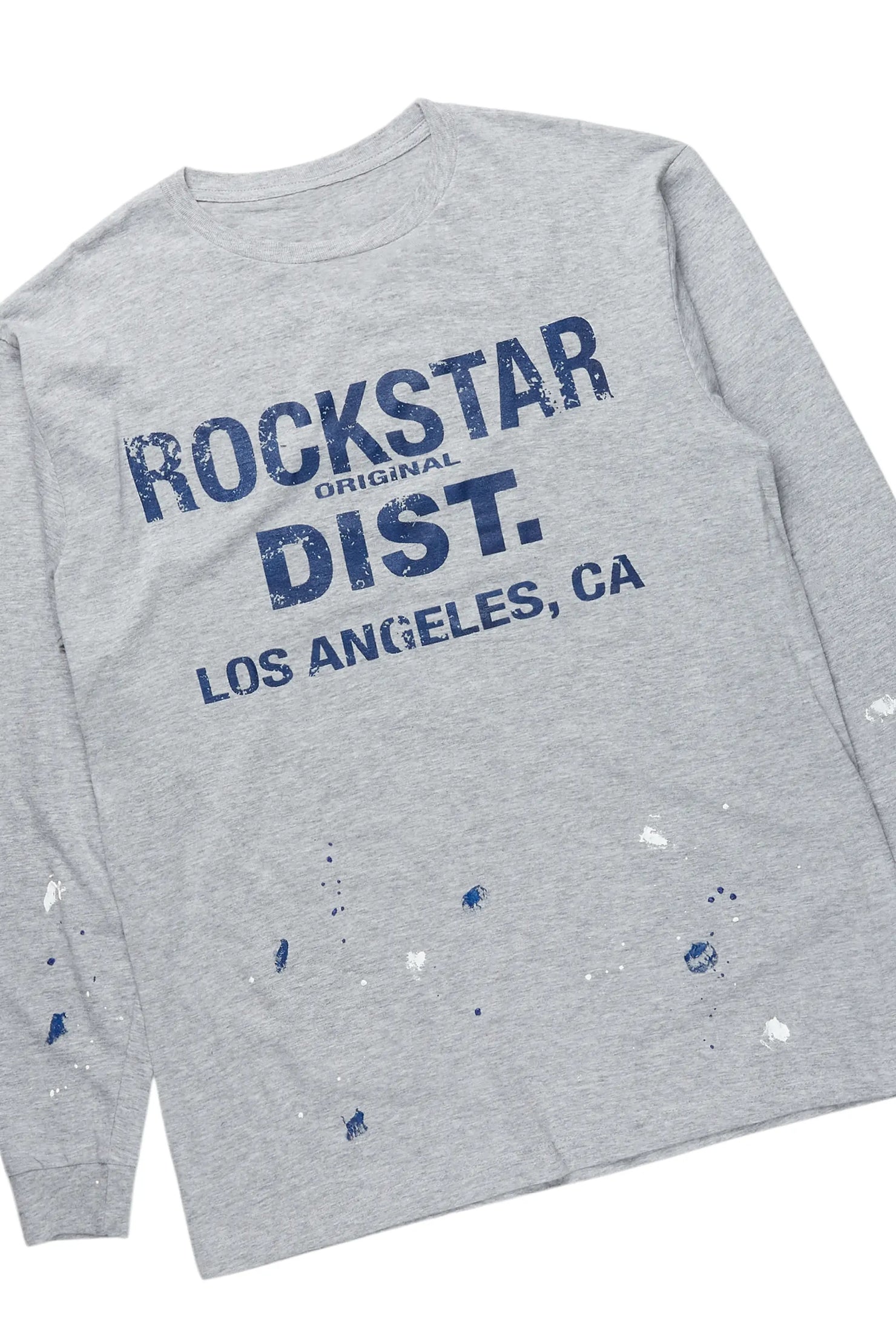 Scottie Heather Grey Long Sleeve T-Shirt/Baggy Pant Set