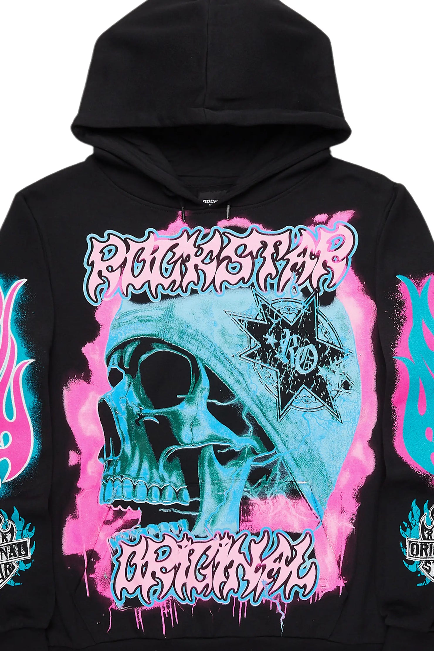 Adkin Black Graphic Hoodie