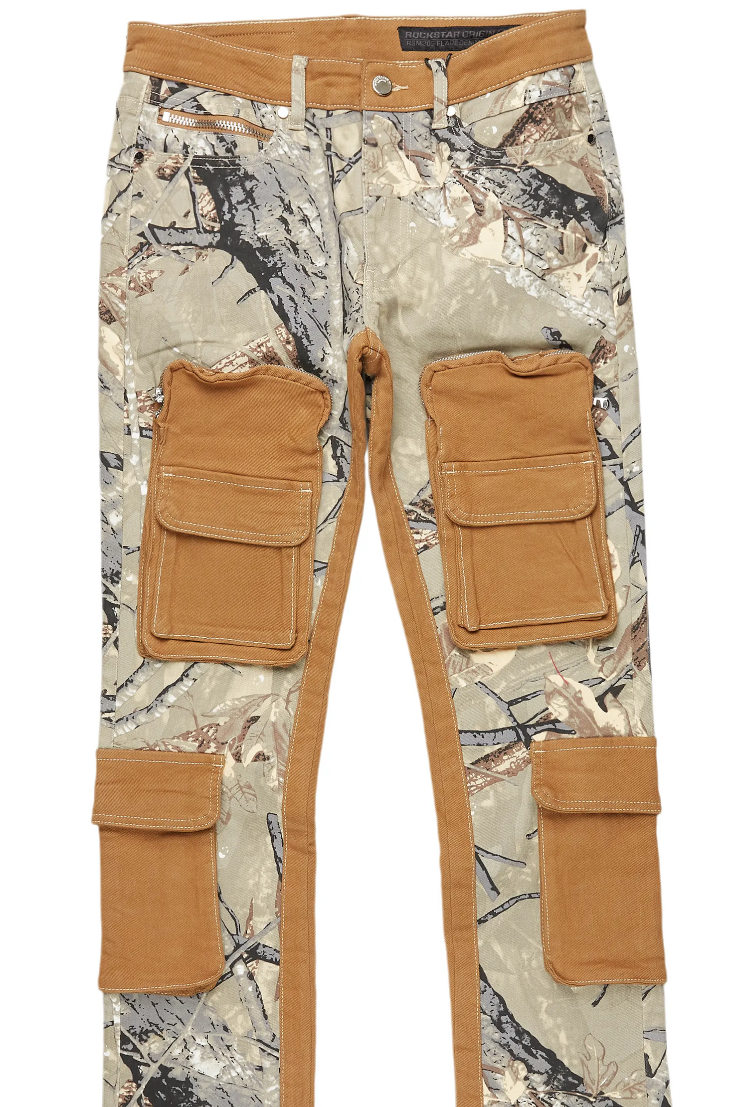 Petter Beige Stacked Flare Jean