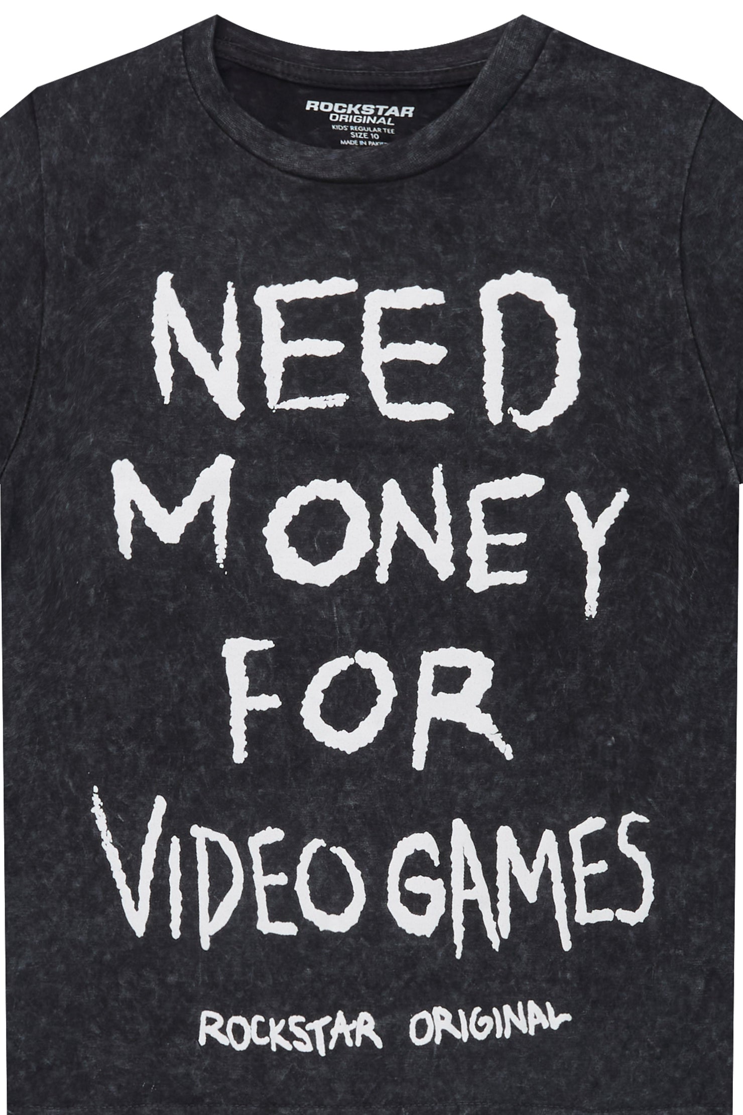 Boys M4 Video Games Vintage Black Graphic T-Shirt