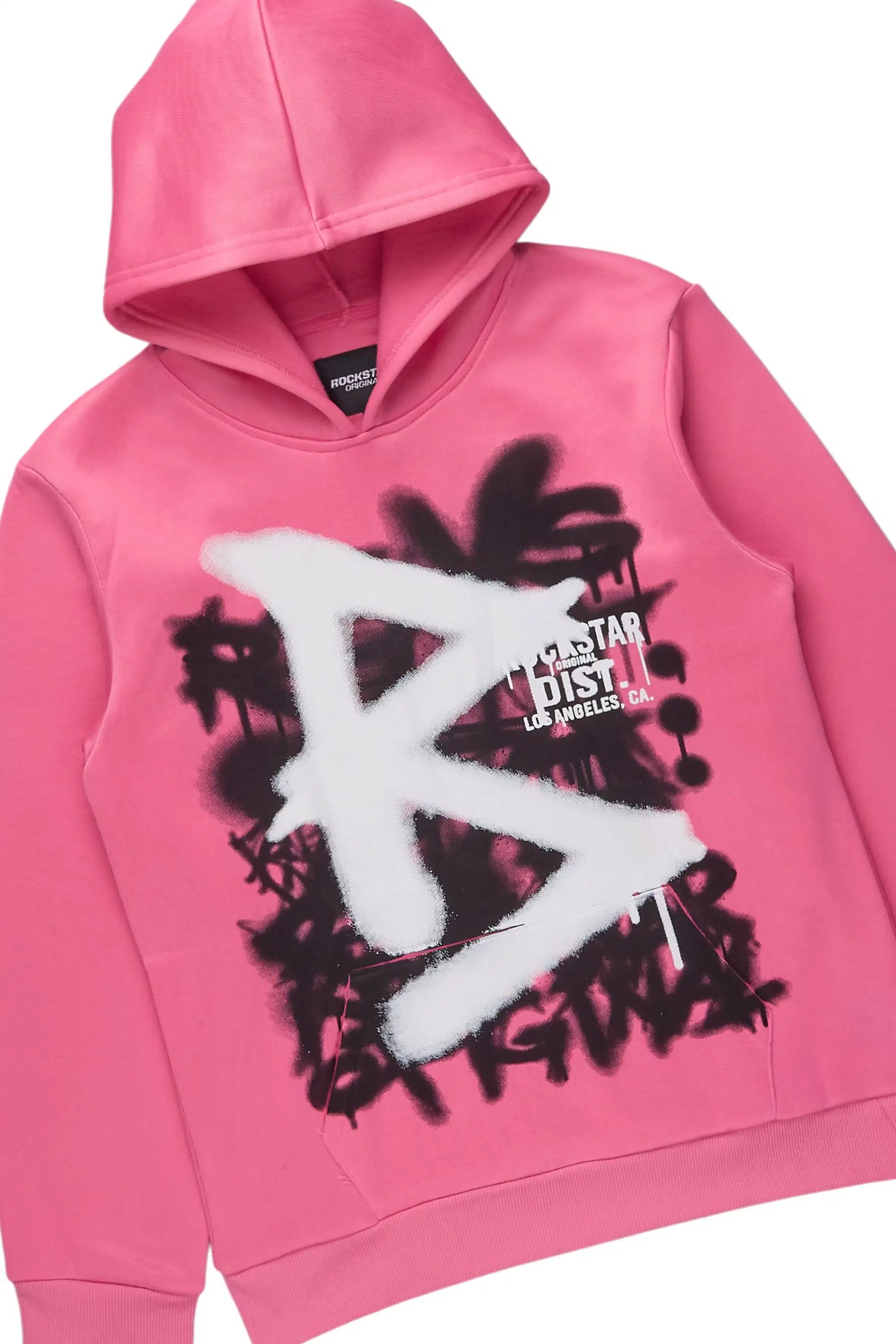 Girls Tanesha Pink Stacked Track Set