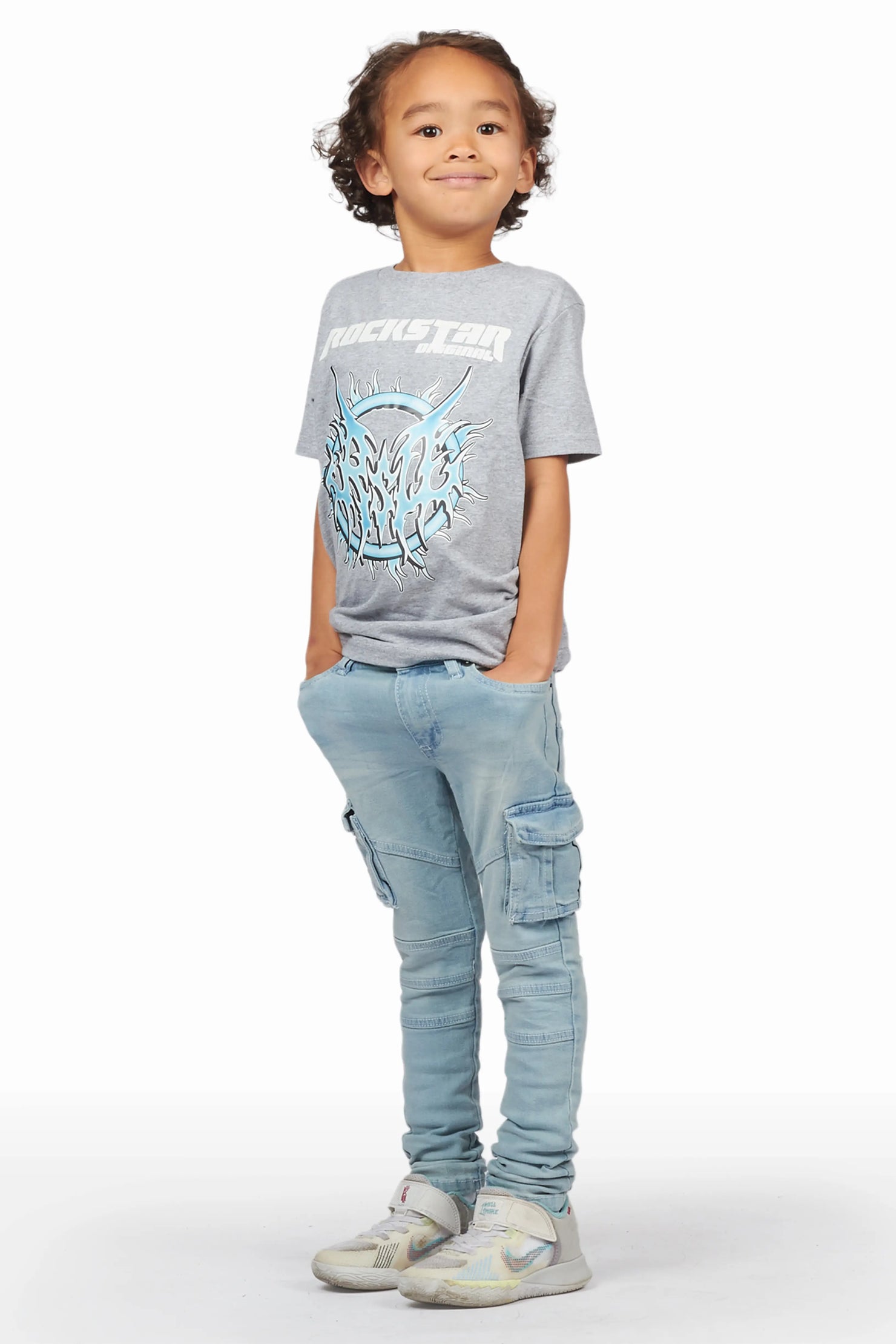 Boys Ware Grey T-Sihrt/Cargo Jean Set