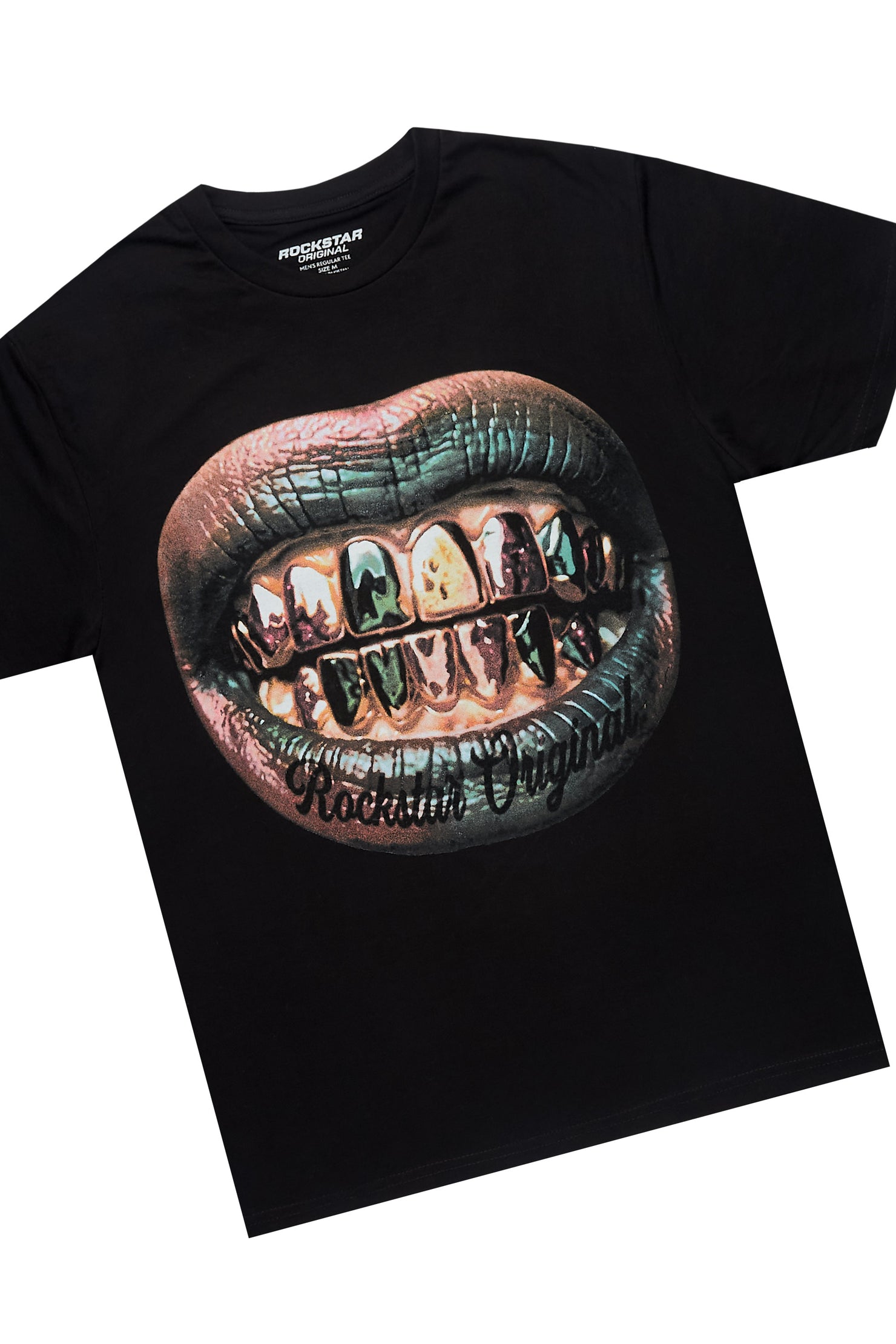 Darce Black/Orange T-Shirt/Stacked Baggy Track Pant Set