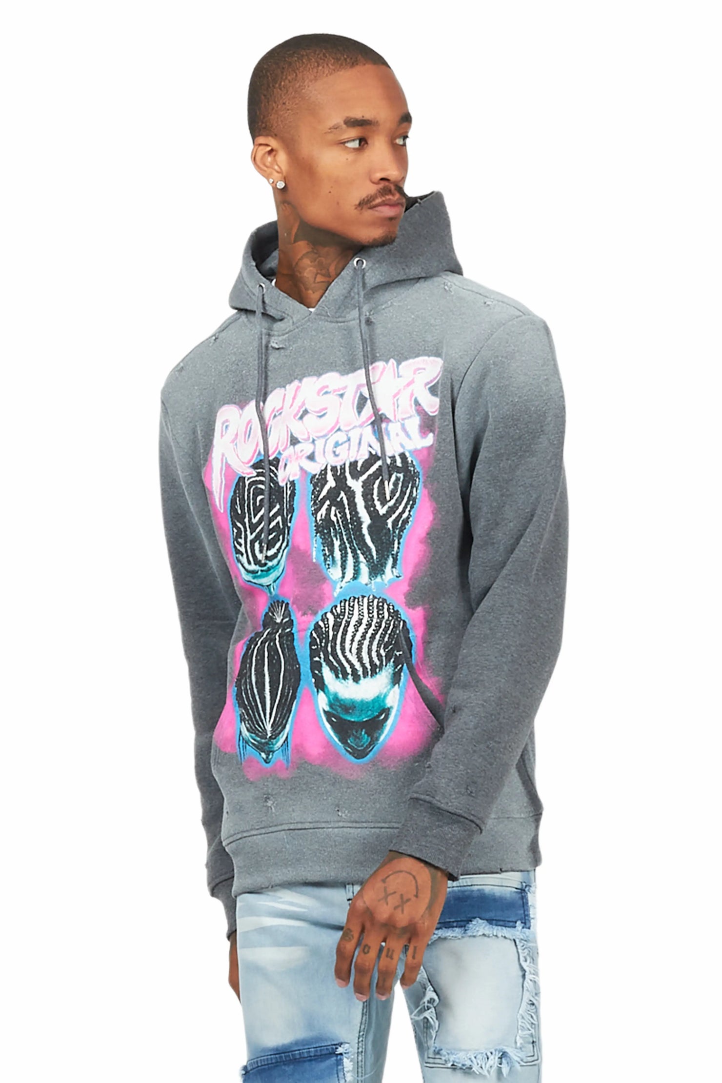 Barber Charcoal Graphic Hoodie