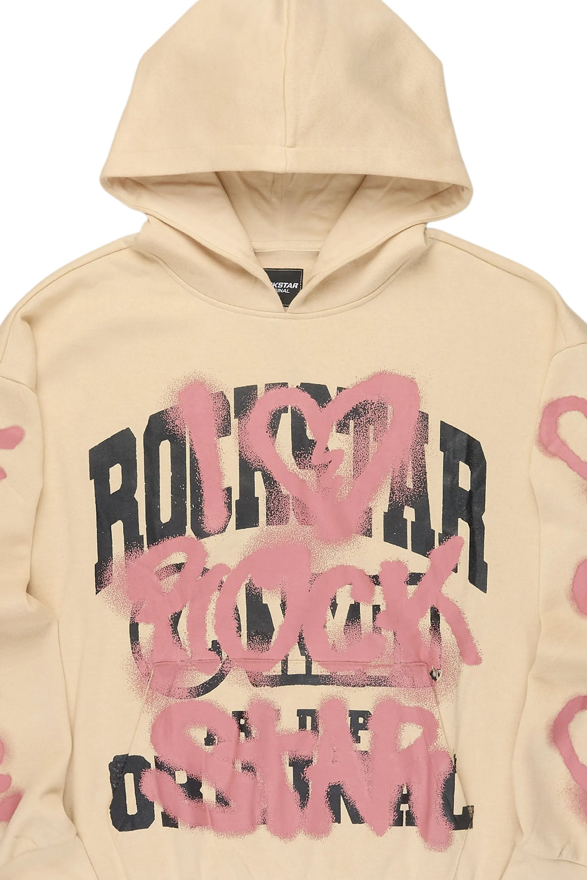 Loverdose Beige Graphic Hoodie