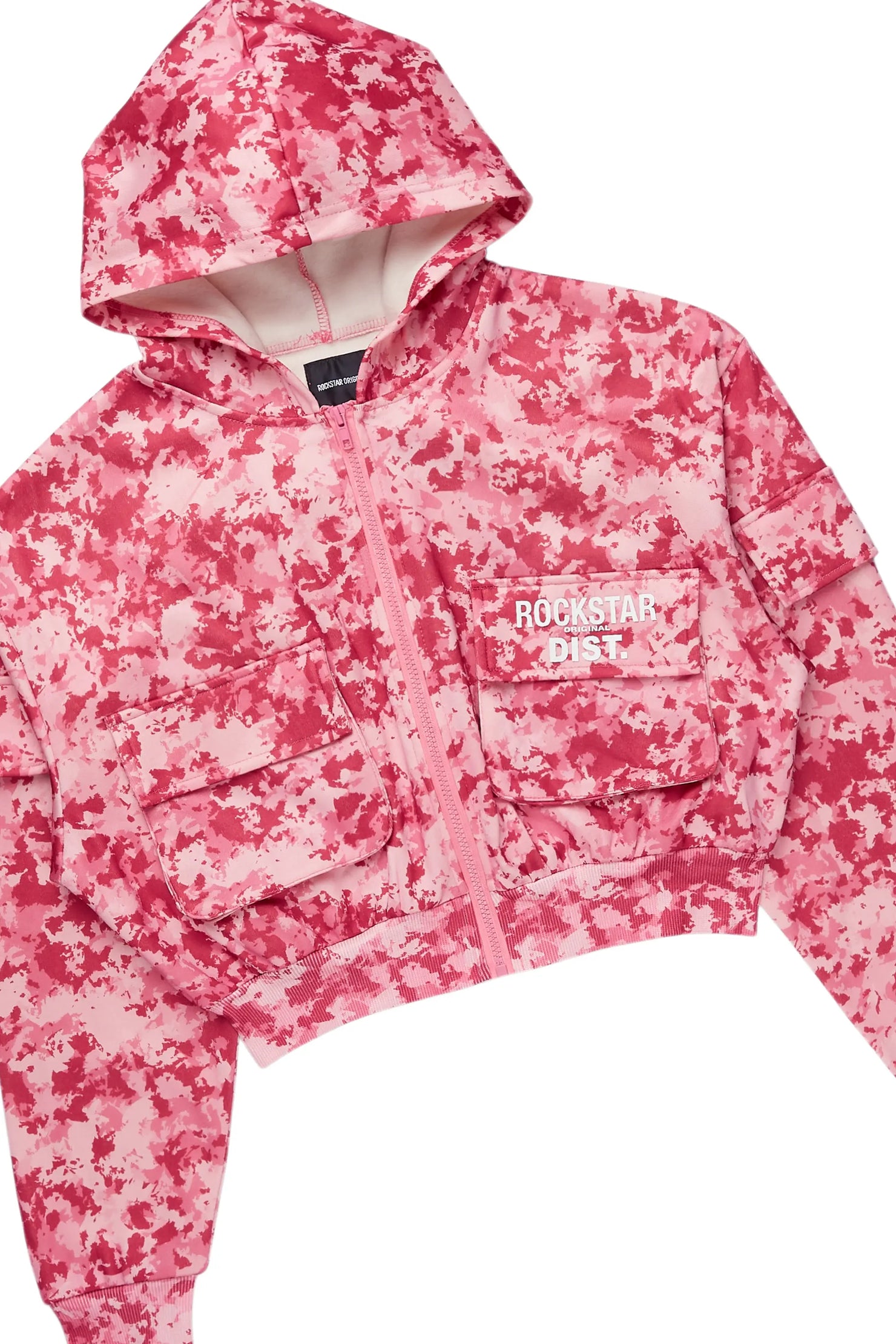 Shaneka Pink Digital Camo Cargo Short Set