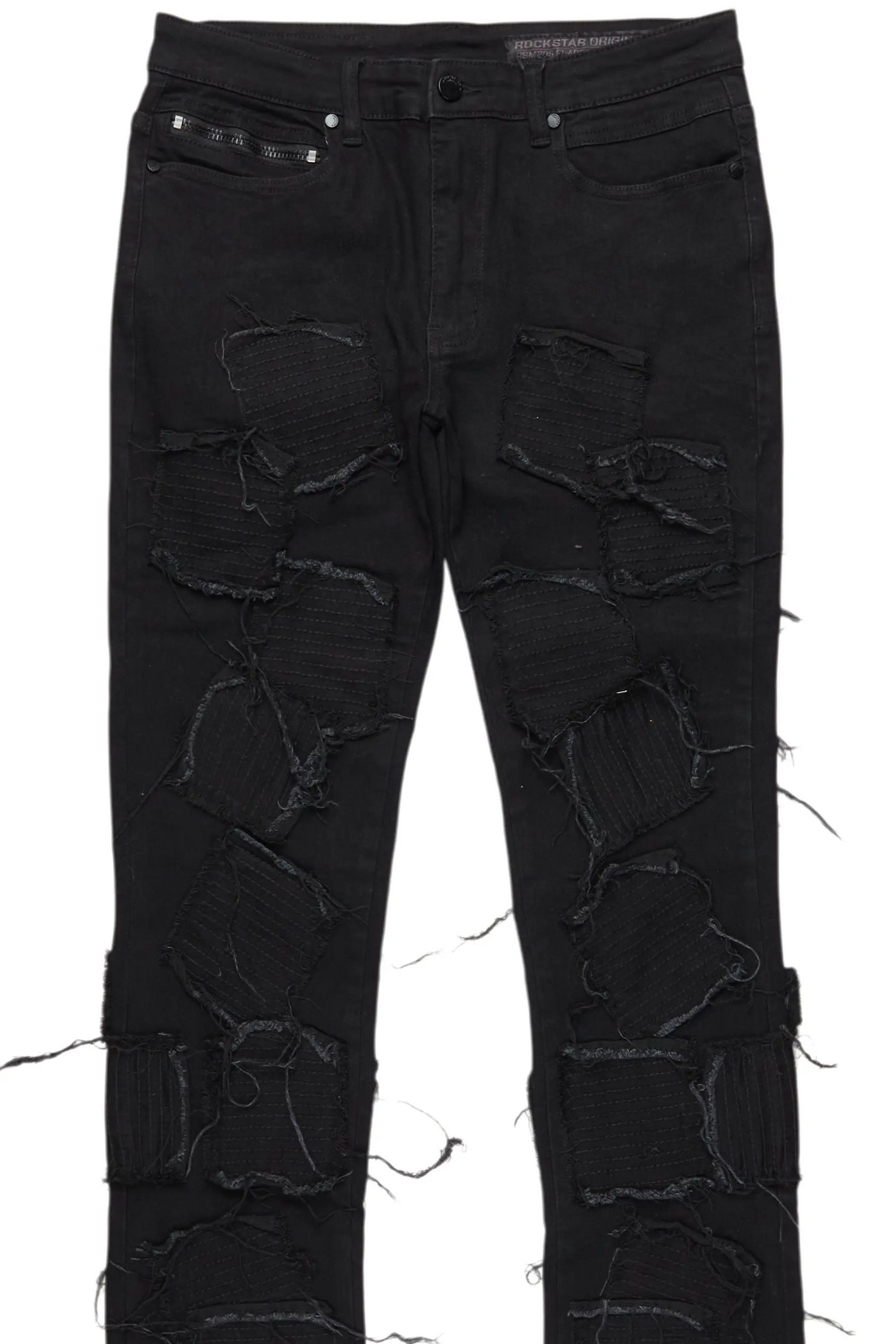 Gawel Jet Black Stacked Flare Jean