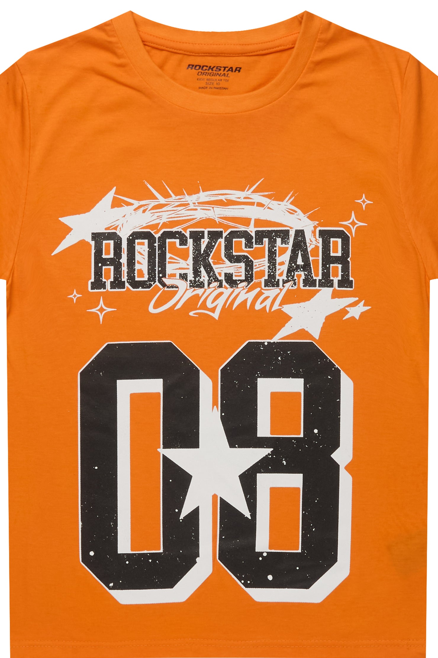 Boys Allstar Orange/Black Graphic T-Shirt