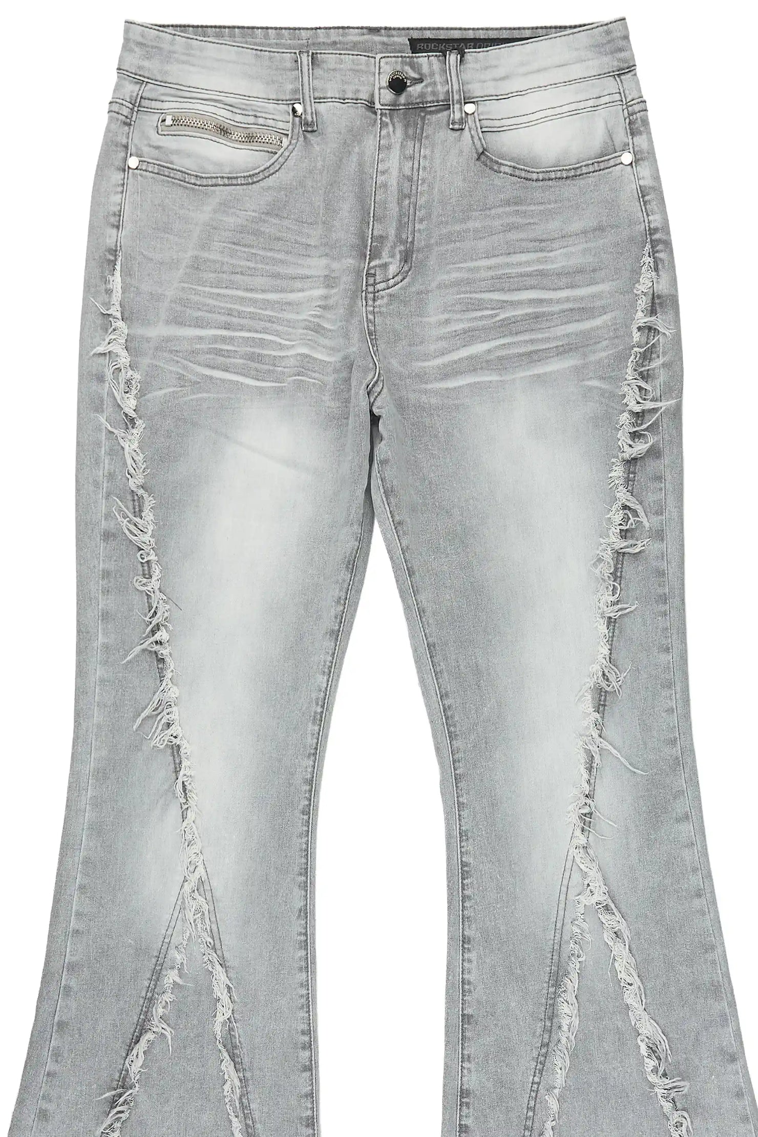 Vane Dark Grey Stacked Super Flare Jean