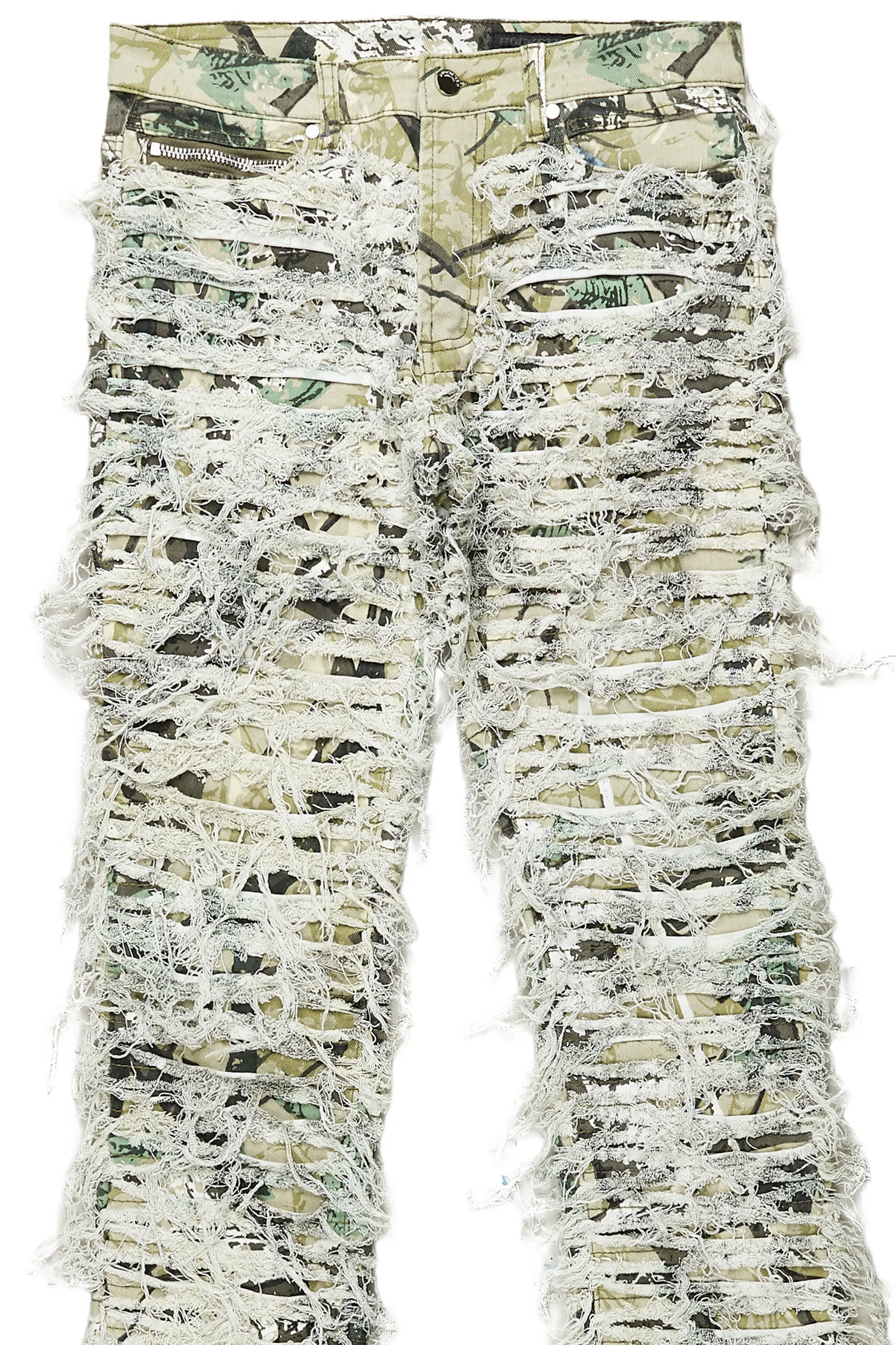 Baelor Tree Camo Stacked Flare Jean