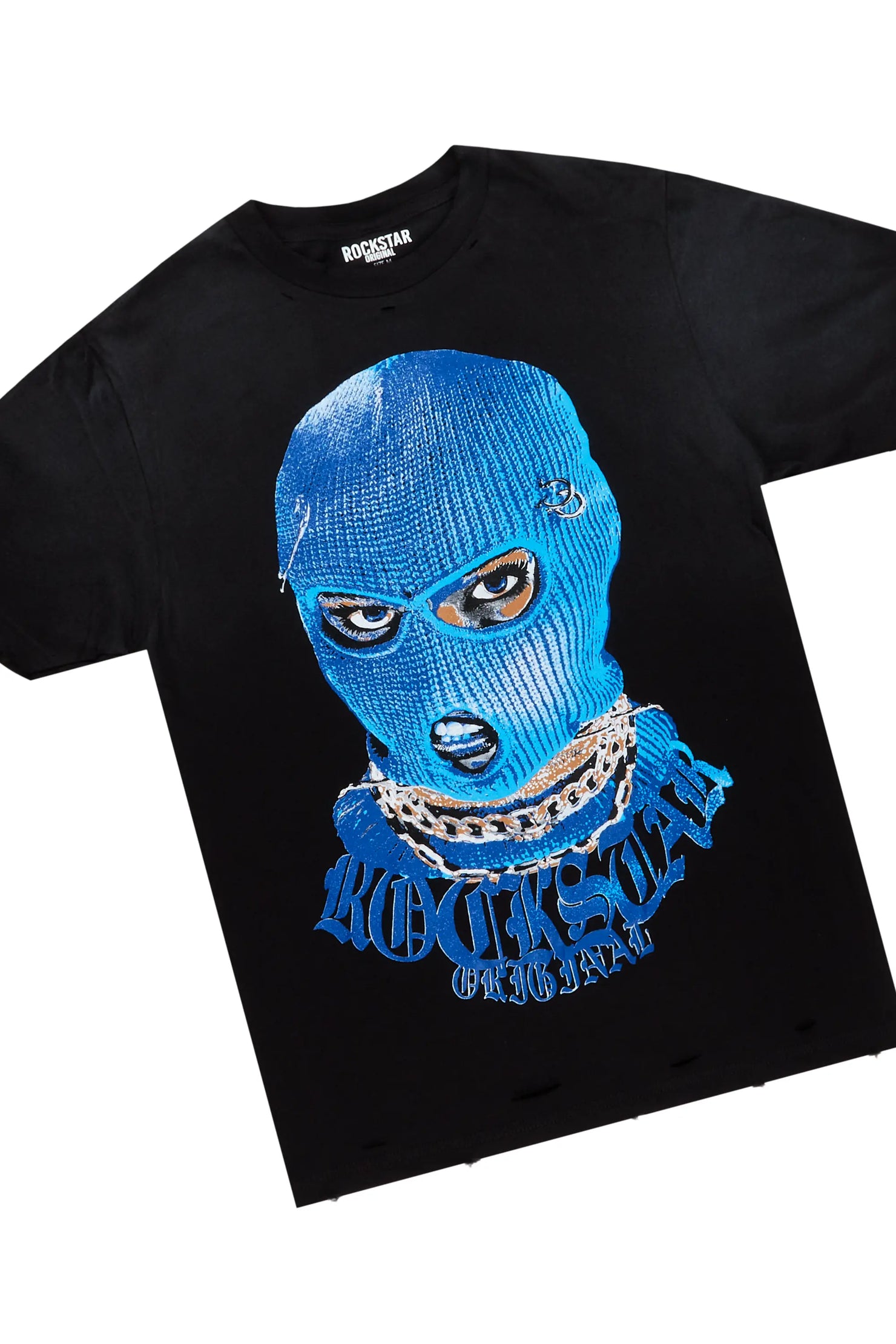 Murdra Black T-Shirt & Bossko Blue Stacked Flare Jean Bundle