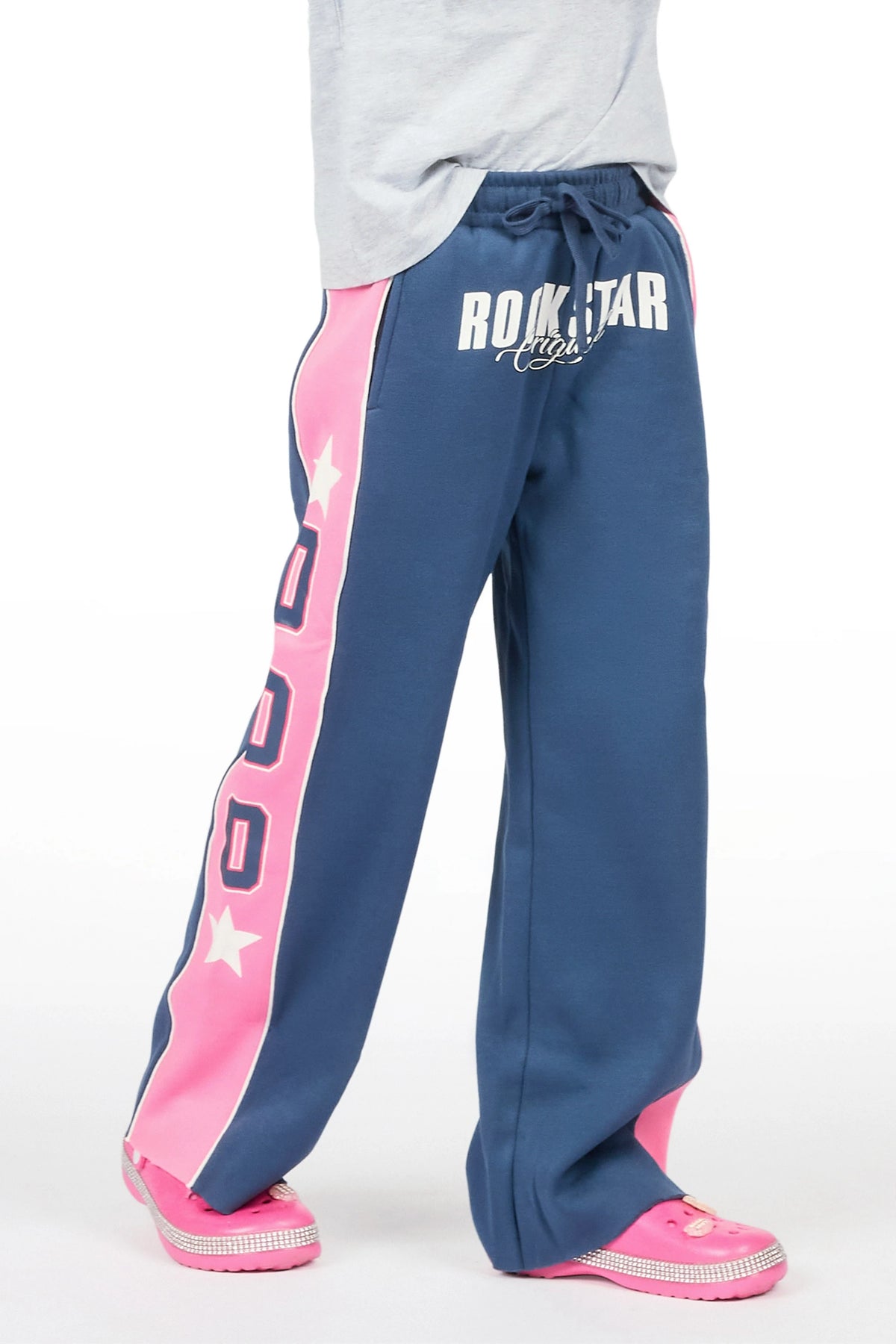 Girls Airelle Navy/Pink Baggy Track Pant