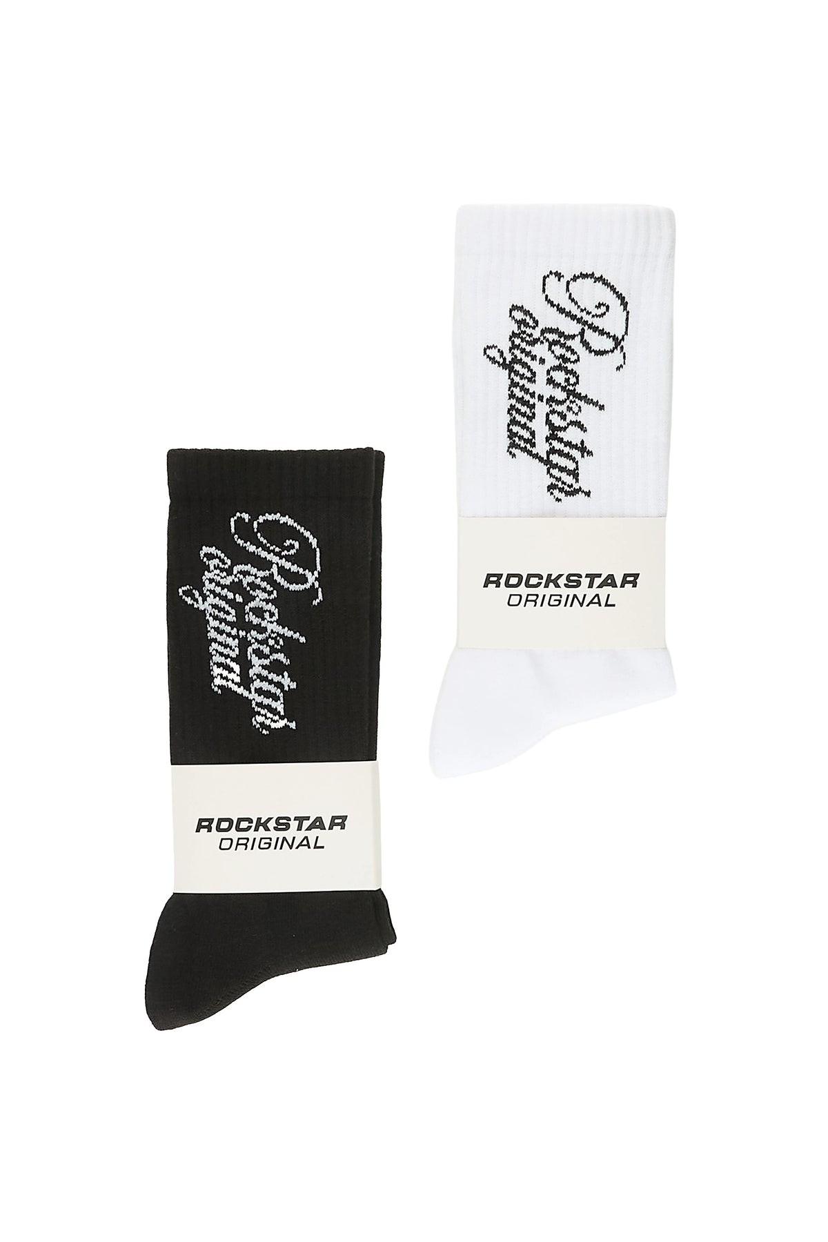 Threnody White/Black Basic Socks 2 Pack