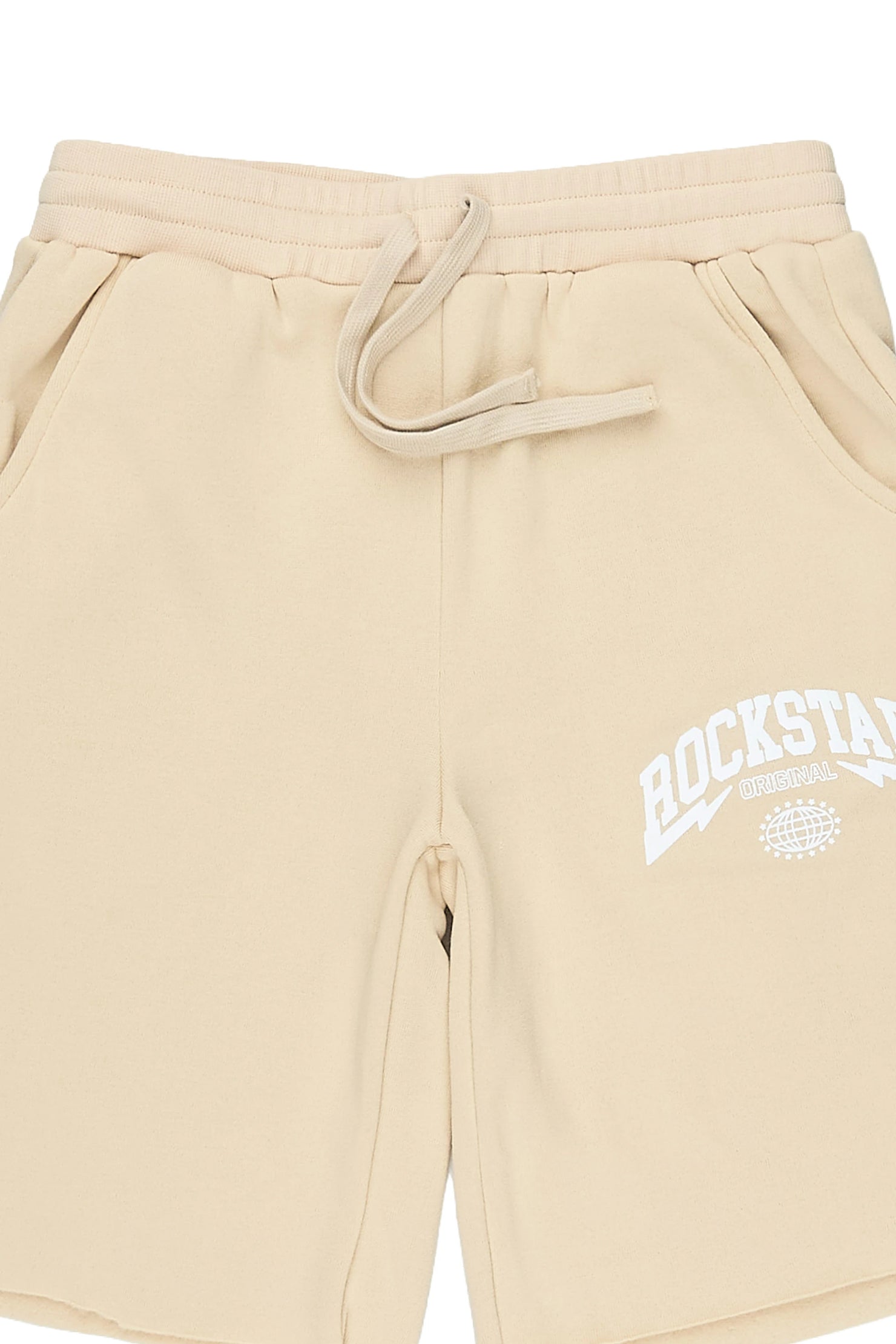 Boys Stori Beige Fleece Short