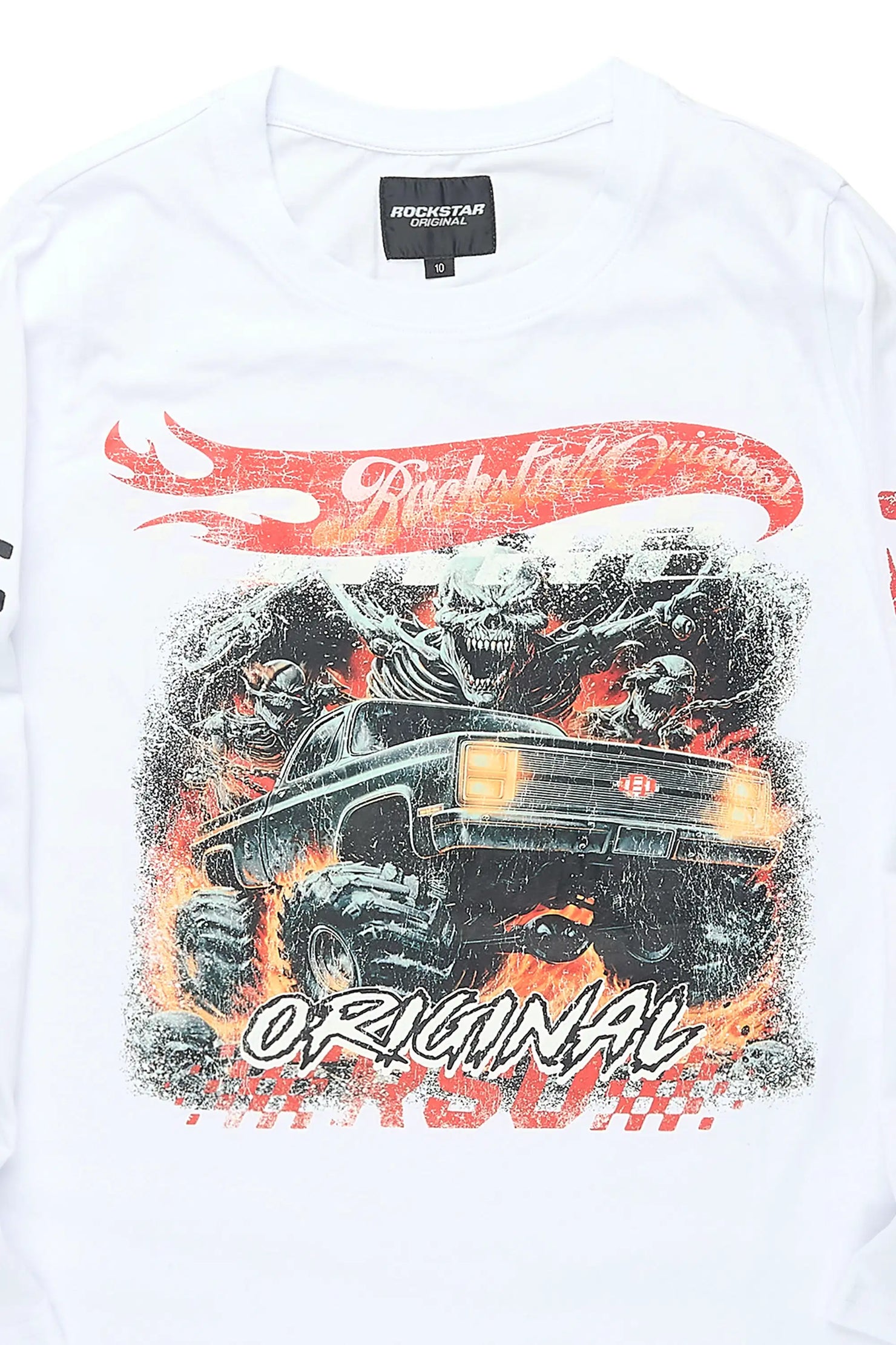 Boys Dremar White Graphic L/S T-Shirt