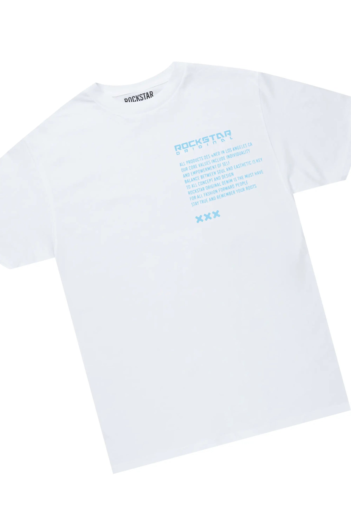 Jash White/Blue Short Set