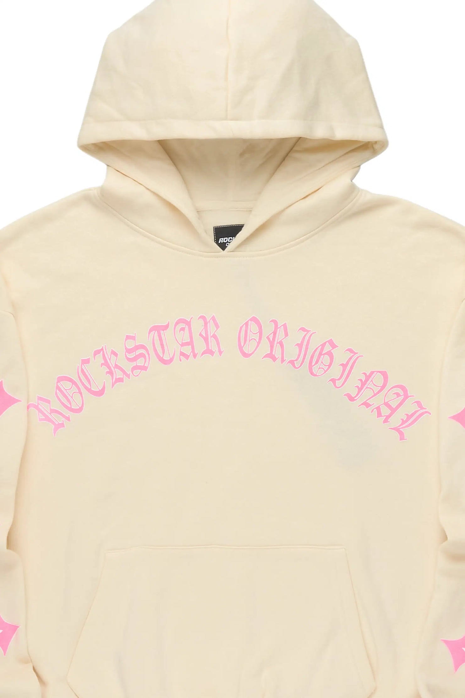 Vano Sand/Pink Graphic Relaxed Hoodie