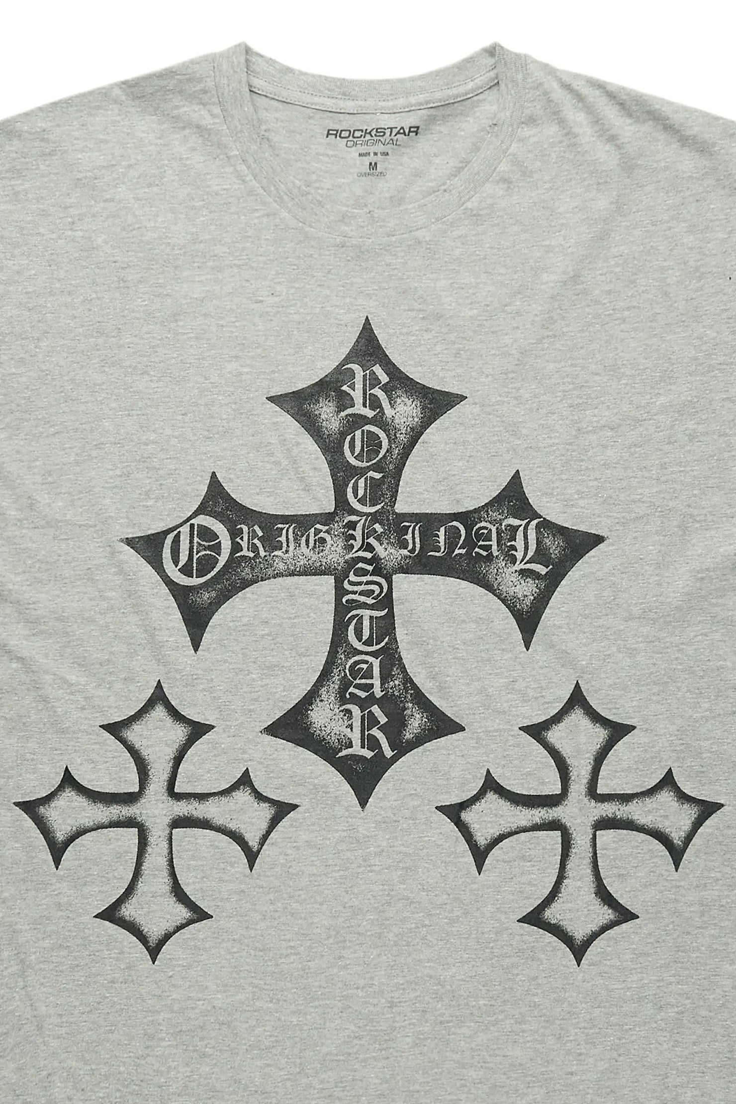 Marizon Heather Grey Cut off Tee