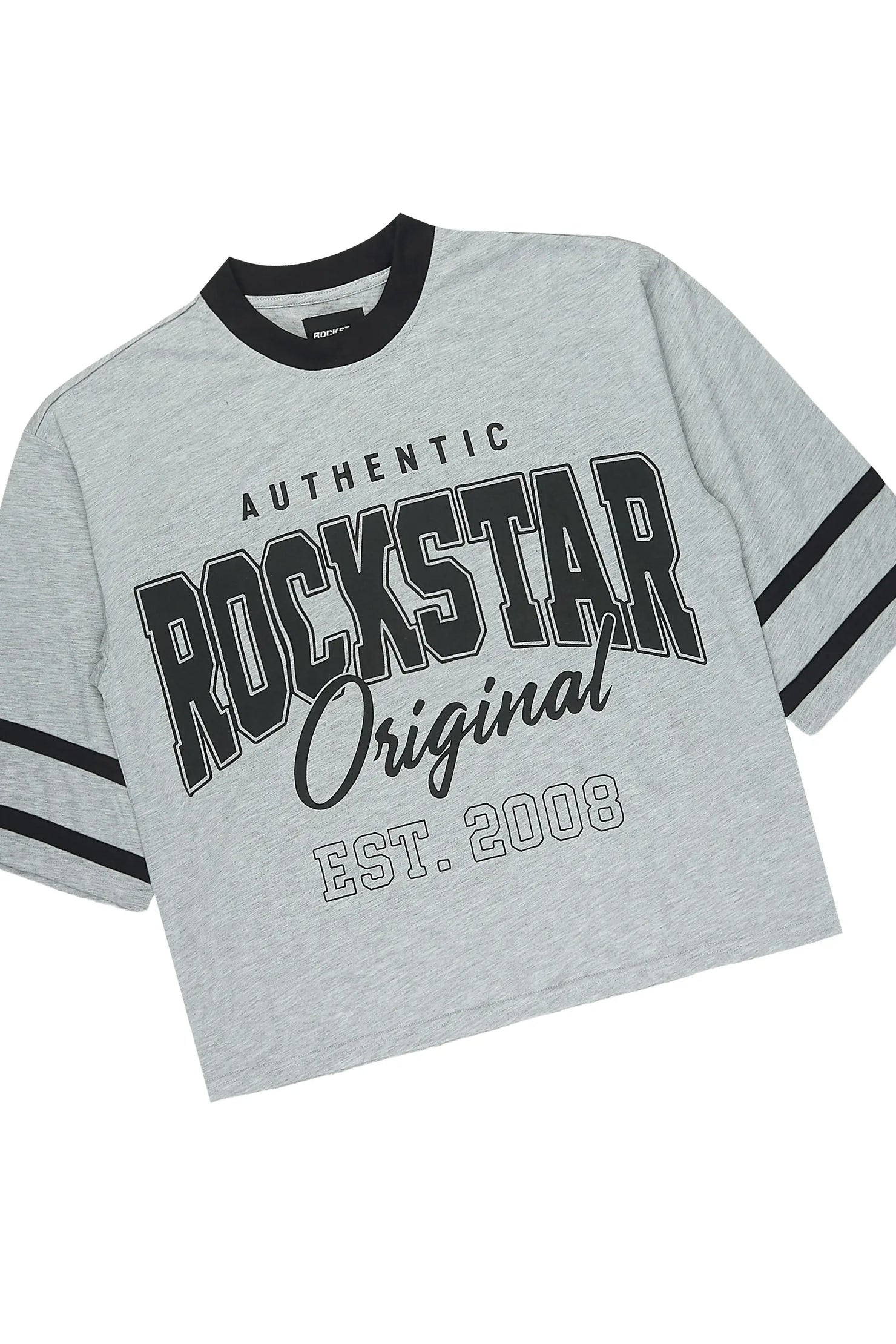 Redford Heather Grey T-Shirt/Double Waisted Short Set