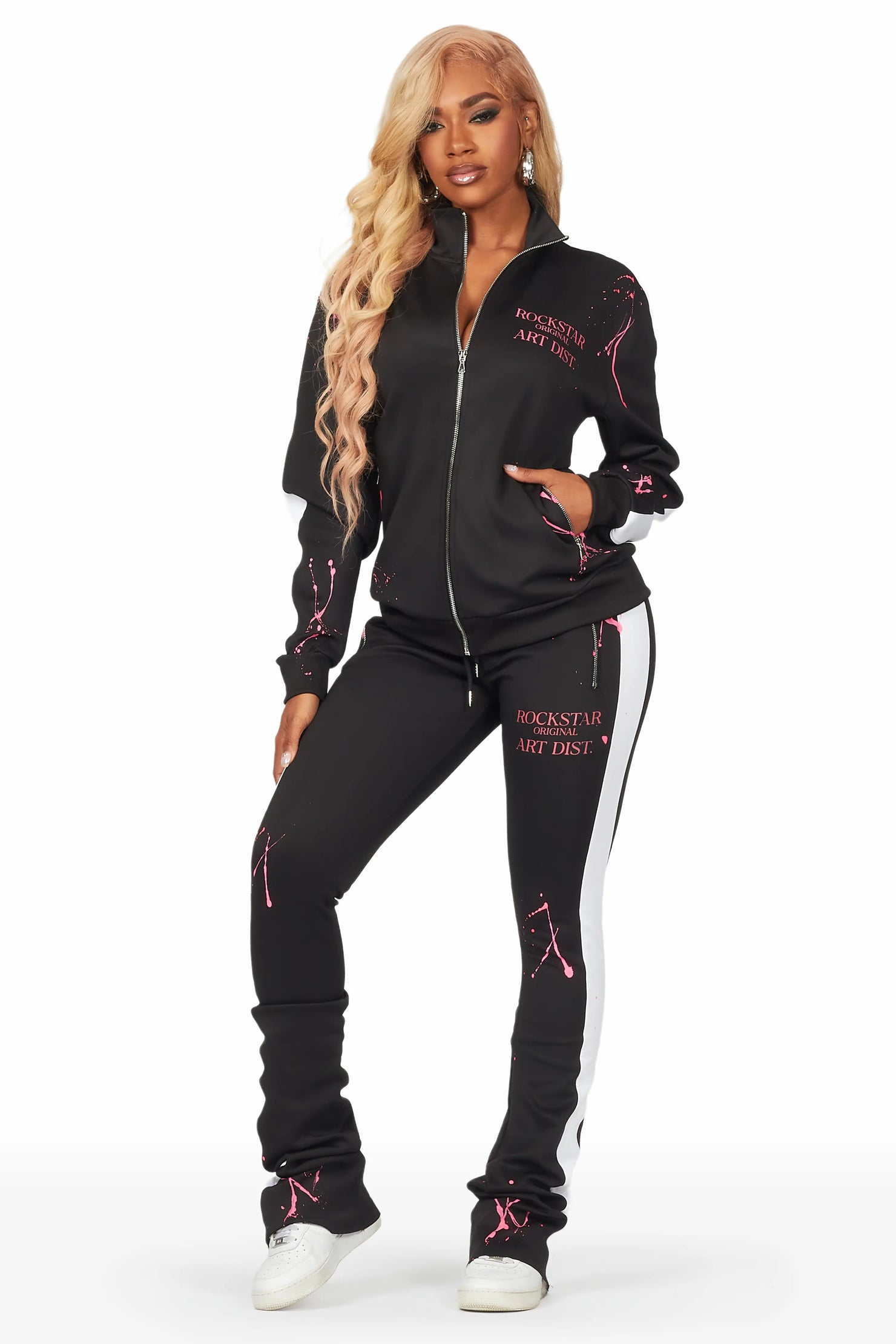 Tara Black Tricot Stacked Trackset