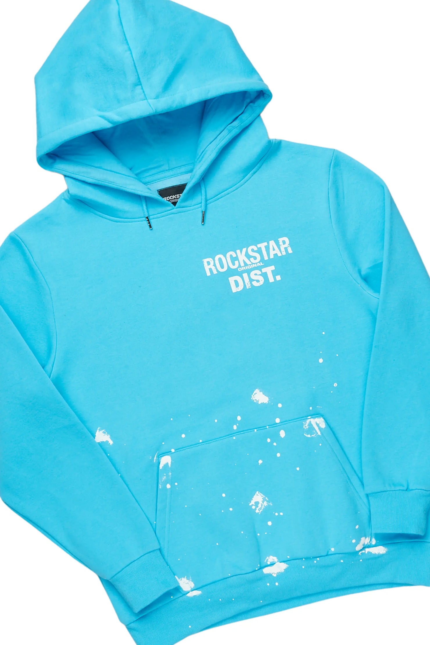 Raffer Blue Hoodie/Super Stacked Flare Pant Set