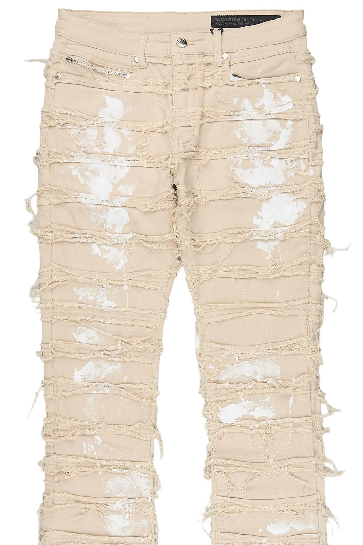 Garson Beige Stacked Fit Jean