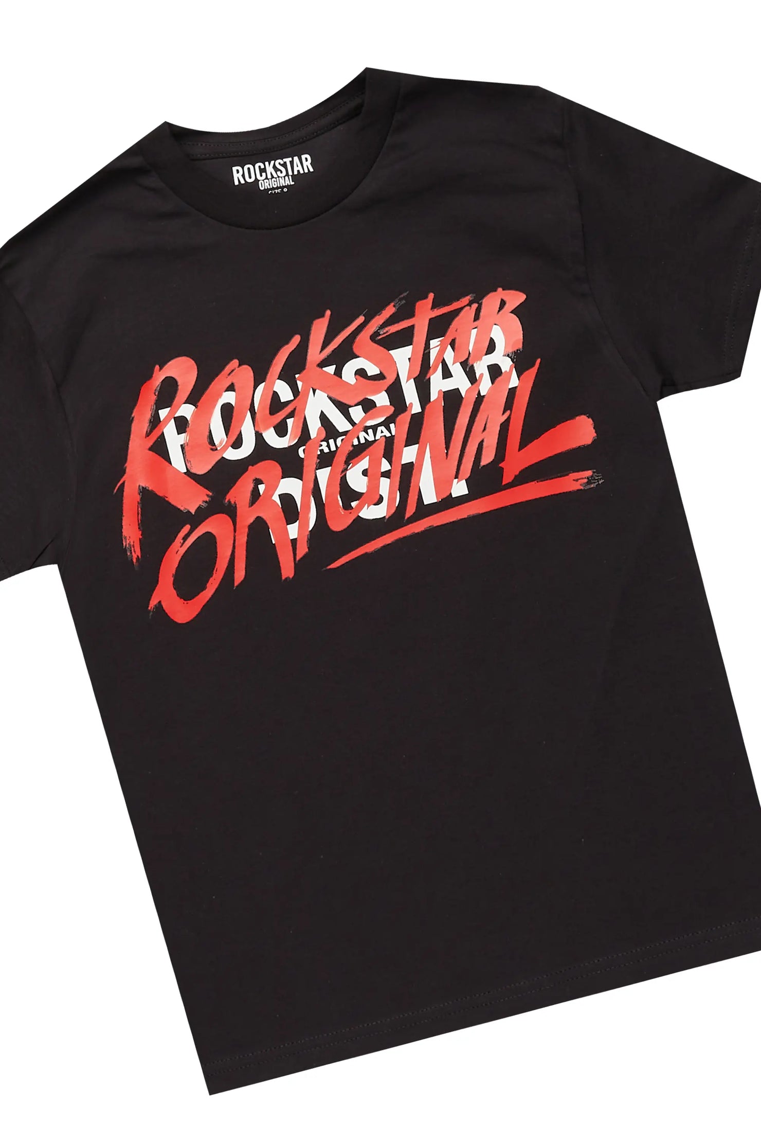 Boys Matild Black T-Shirt/Stacked Flare Jean Set