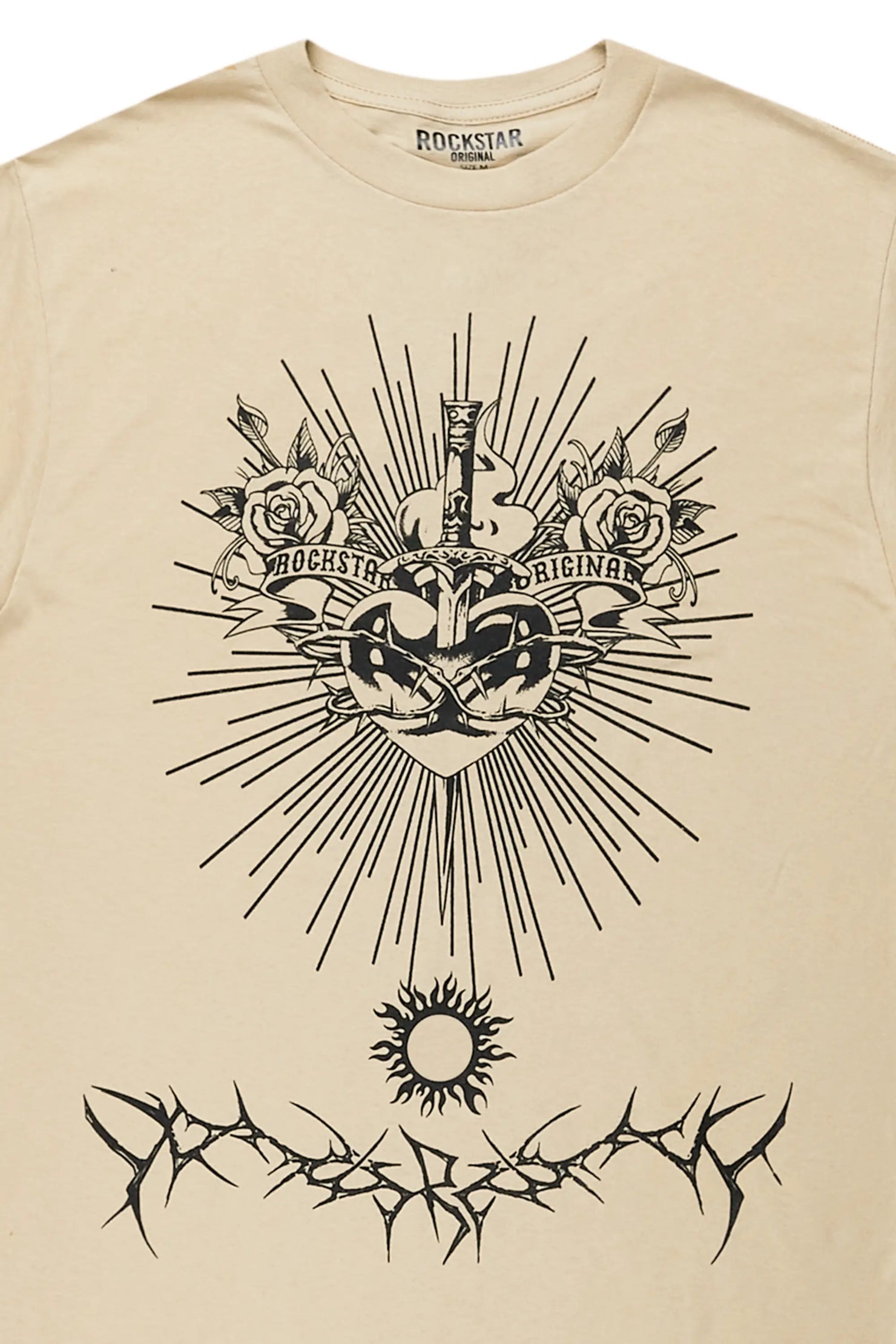 Leander Beige Graphic T-Shirt