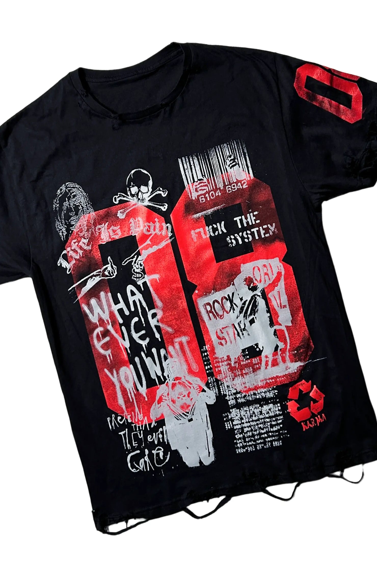 Grill Black/Beige Oversized T-Shirt/Super Stacked Track Set