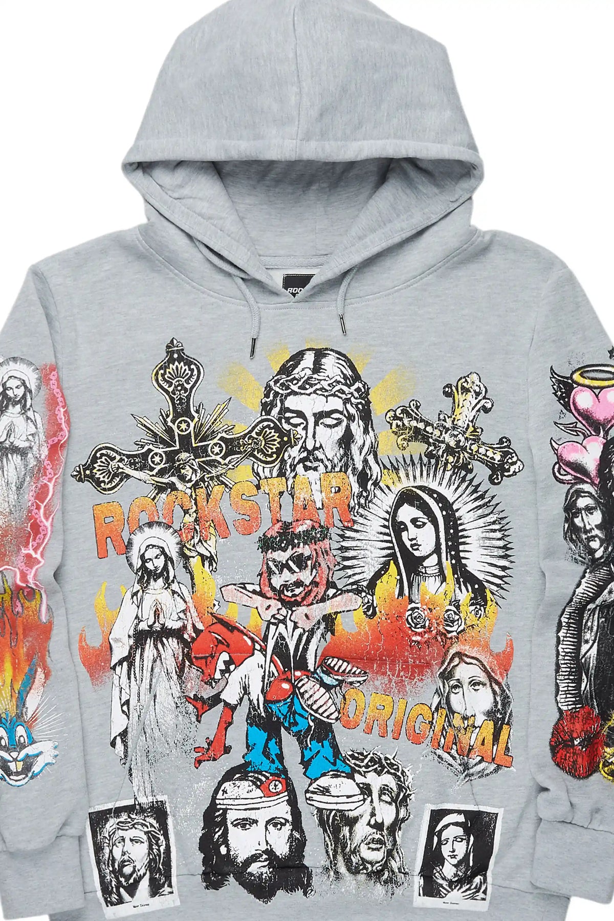 Santos Heather Grey Graphic Hoodie