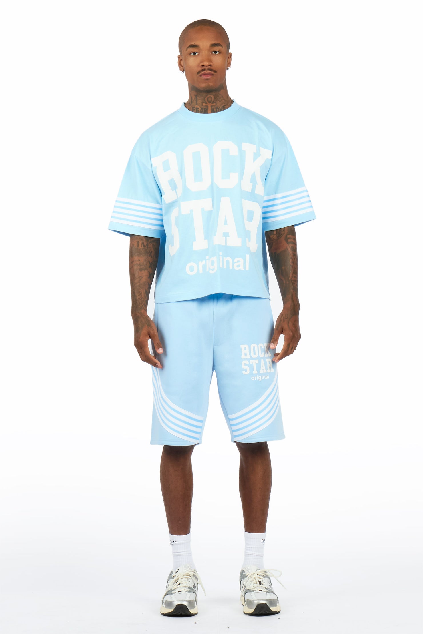Rulik Light Blue T-Shirt/Short Set