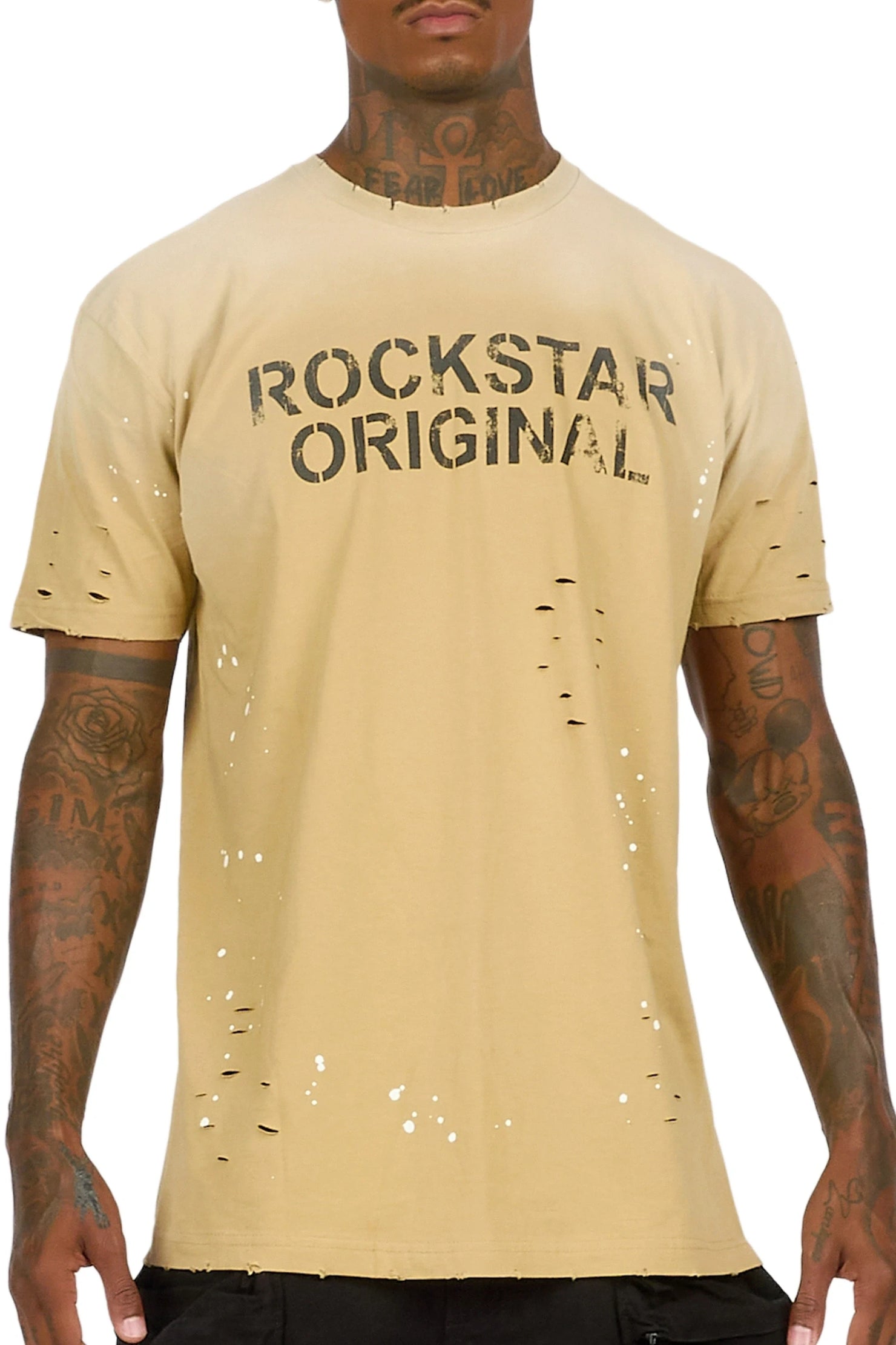 Reign Beige Oversized Graphic T-Shirt