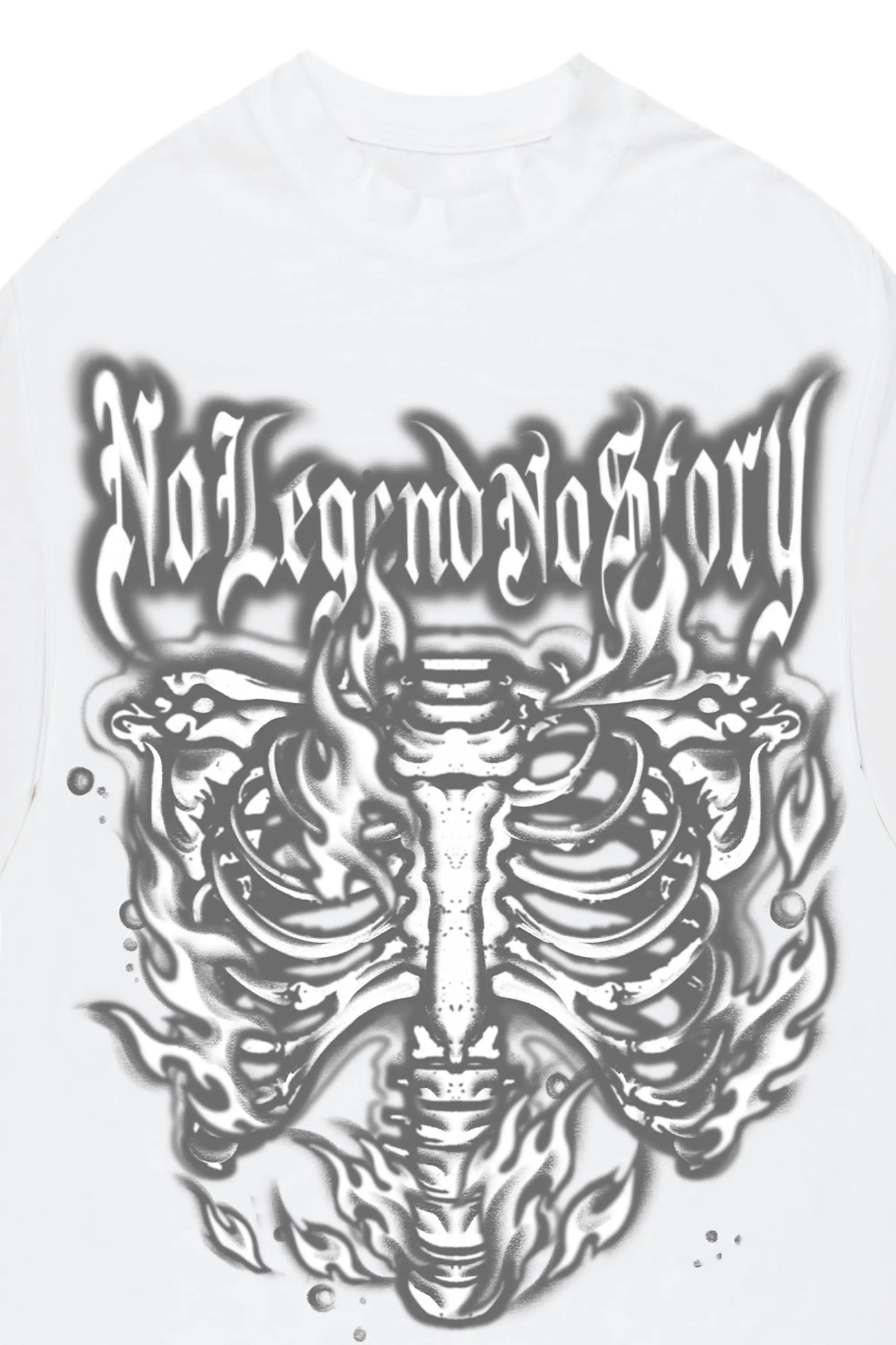 Skelly White Oversized Graphic T-Shirt