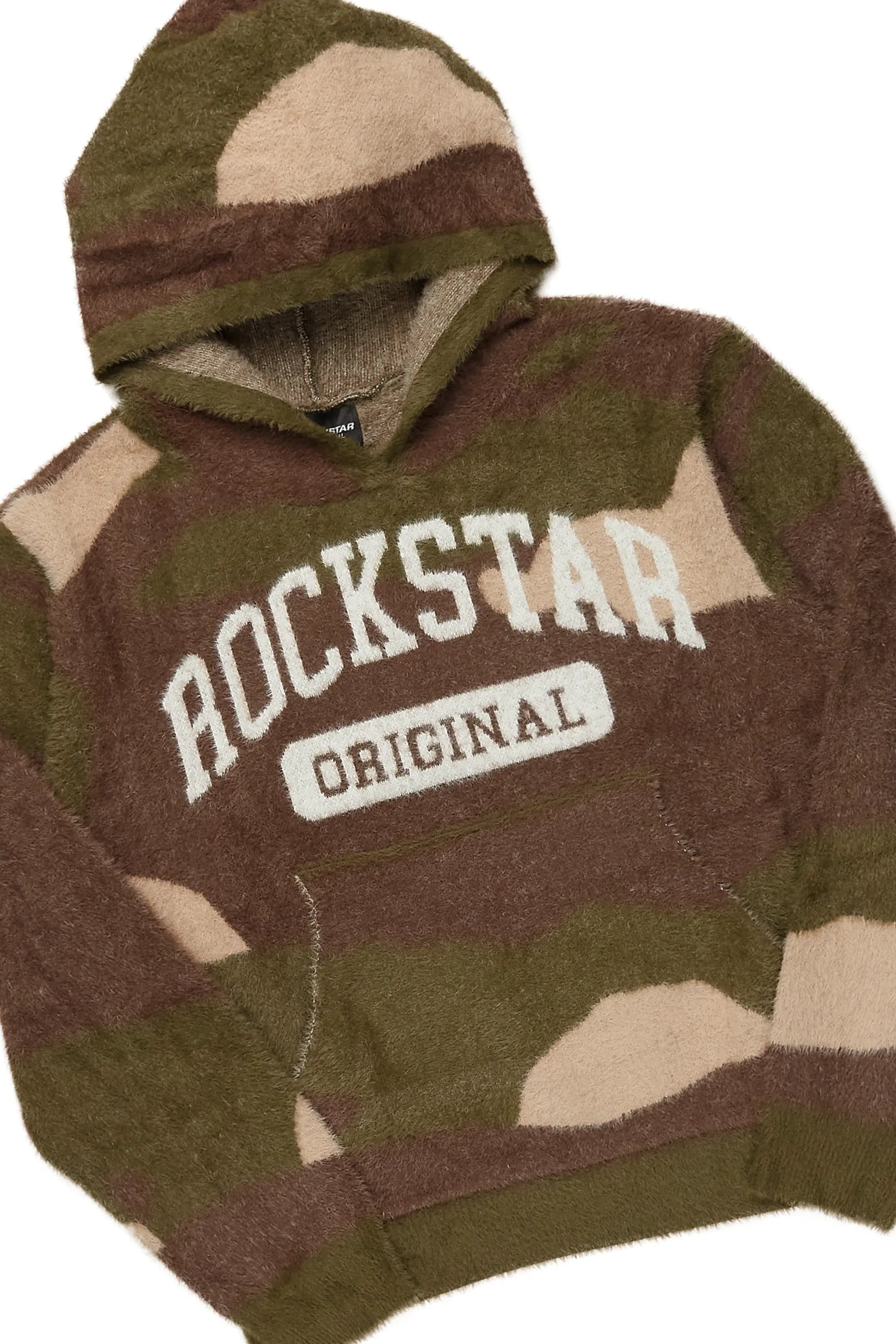 Member Green Camo Stacked Flare Knitted Mohair Track Set