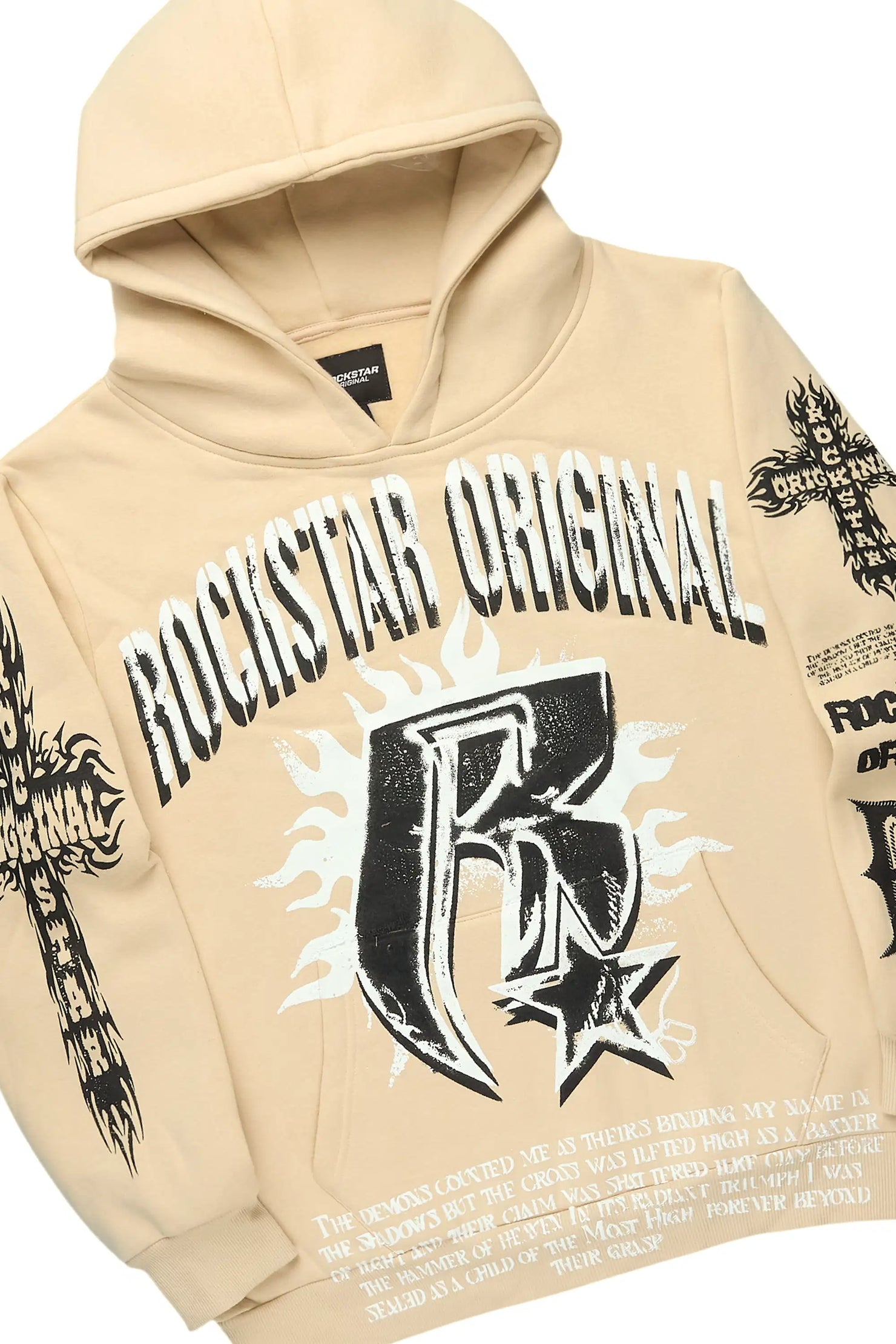 Raxil Beige/Black Hoodie/Stacked Track Set